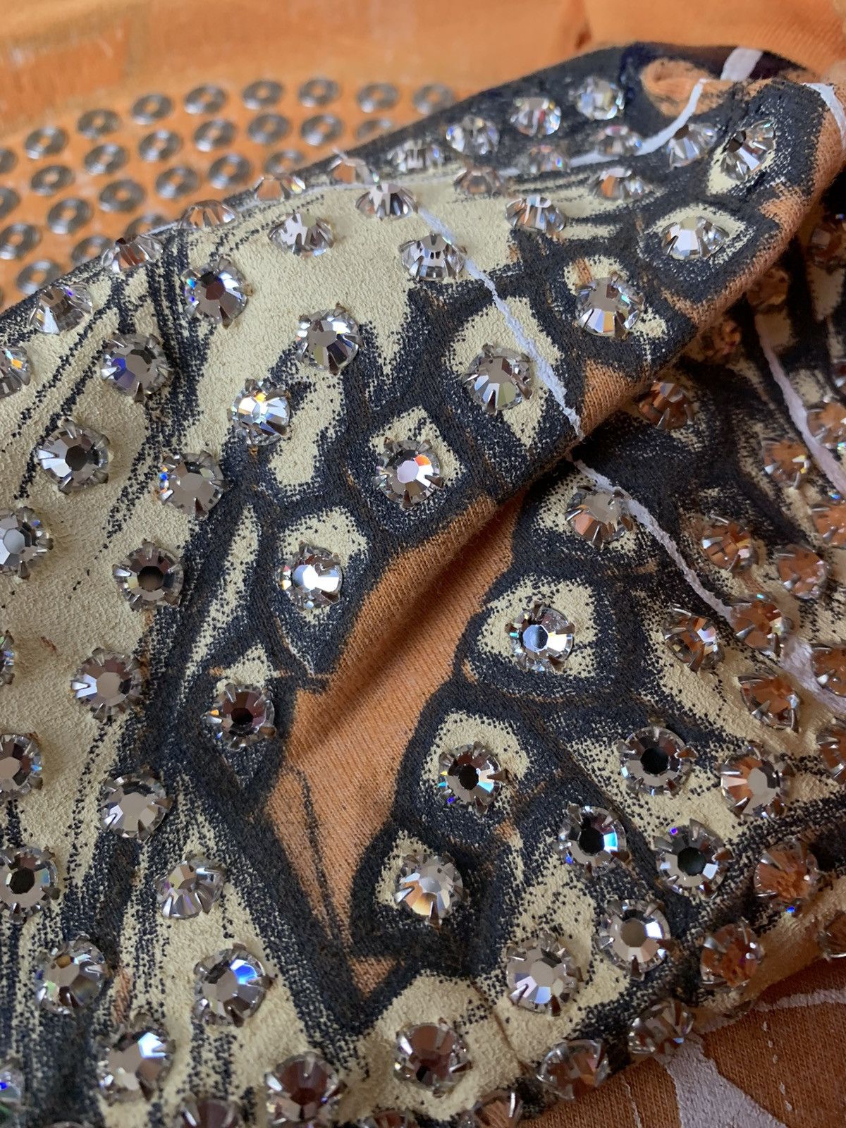 DOMREBEL New €550 Swarovski crystal embellished hand painted tshirt Size US M / EU 48-50 / 2 - 18 Thumbnail