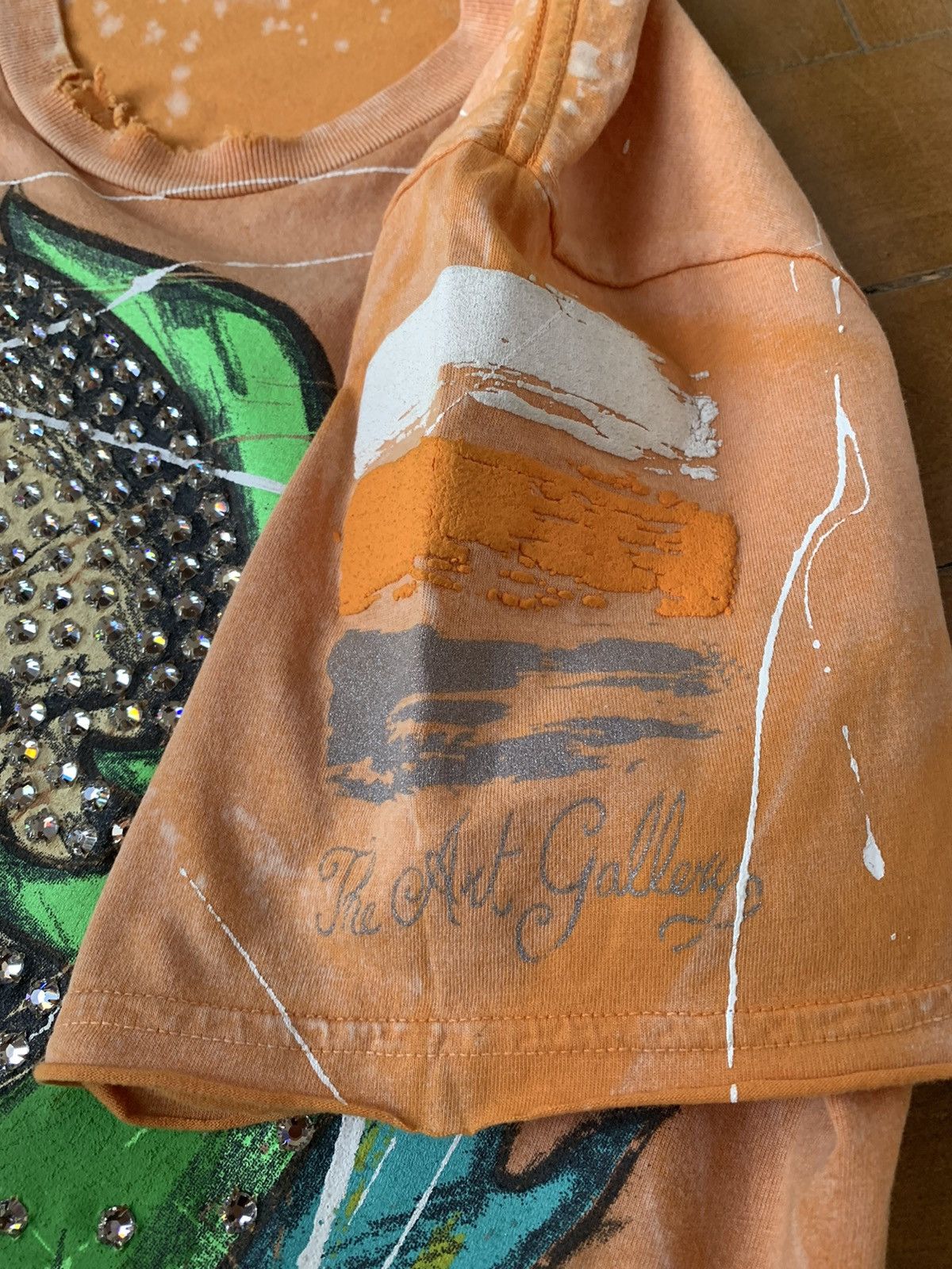 DOMREBEL New €550 Swarovski crystal embellished hand painted tshirt Size US M / EU 48-50 / 2 - 11 Thumbnail