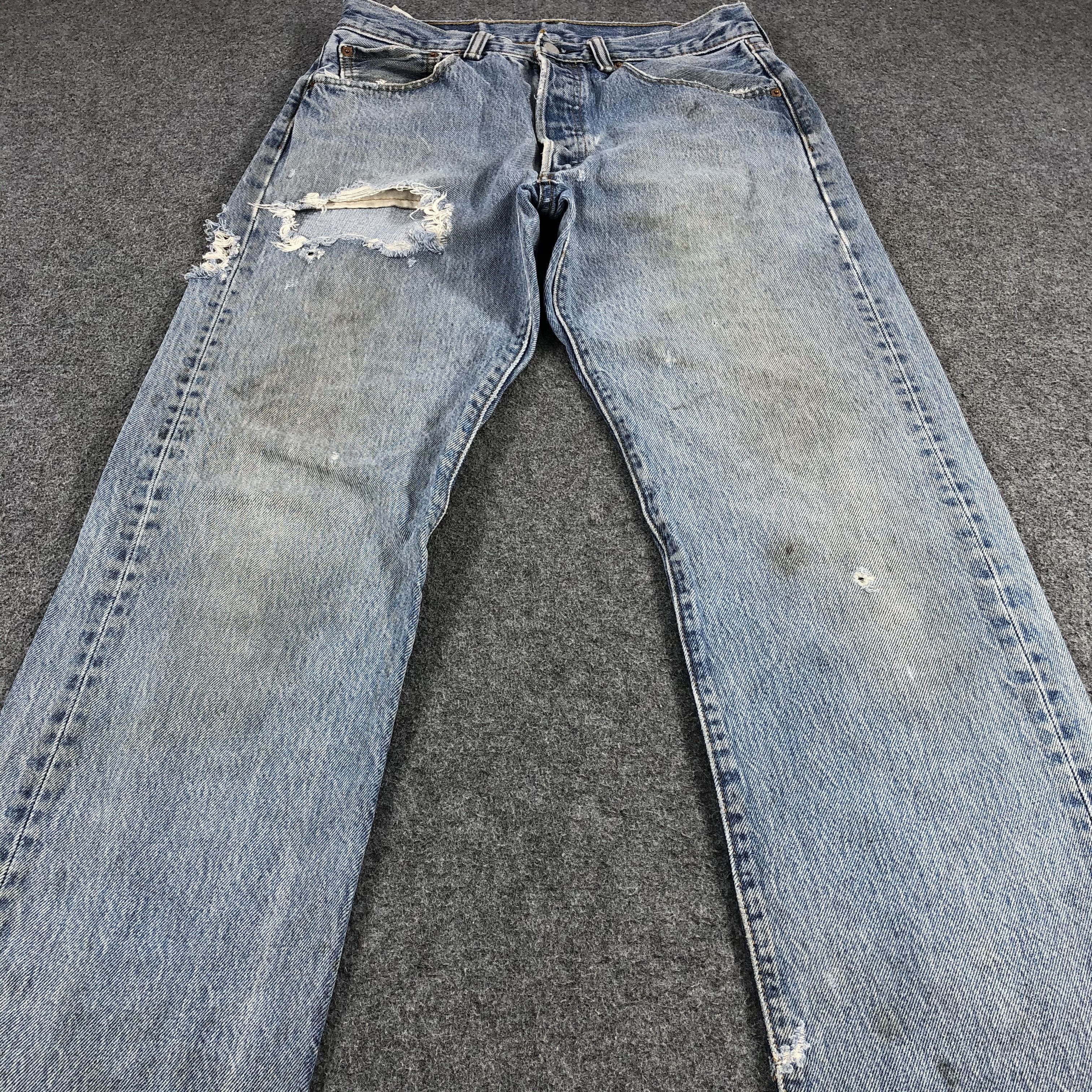 Levi's Vintage Light Wash Levis 501 Jeans-JM1122 Size US 30 / EU 46 - 3 Thumbnail