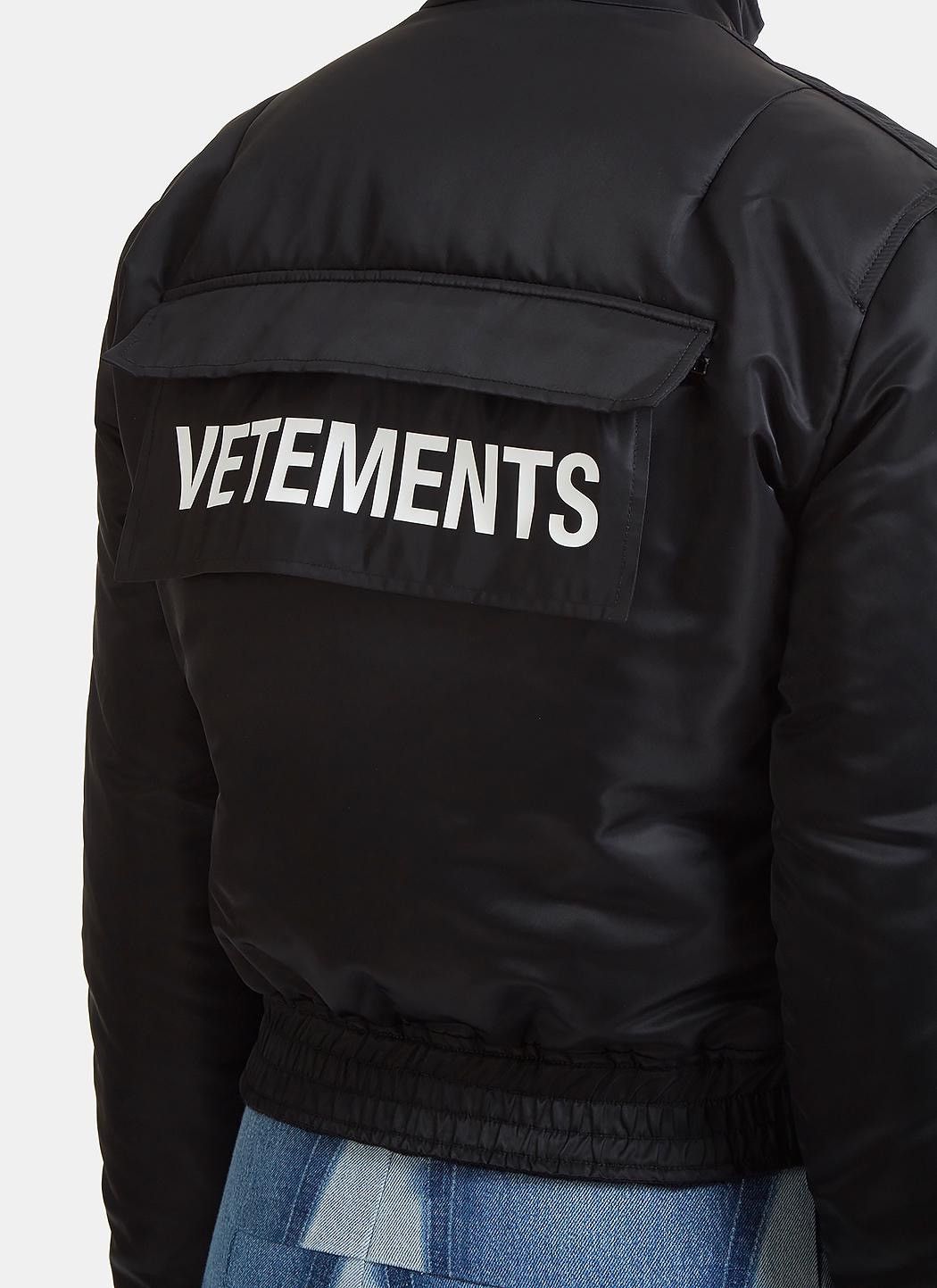 Vetements Vetements Police Reversible Knit Bomber Jacket Size US M / EU 48-50 / 2 - 4 Thumbnail