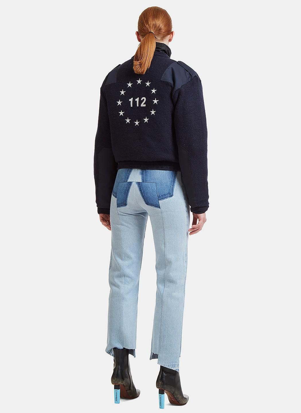 Vetements Vetements Police Reversible Knit Bomber Jacket Size US M / EU 48-50 / 2 - 5 Thumbnail