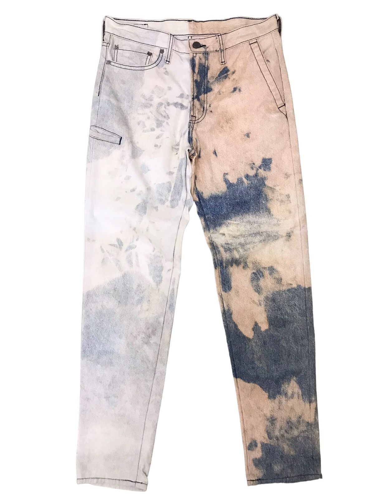 MIHARAYASUHIRO Abstract Two Tone Slim Denim Jeans