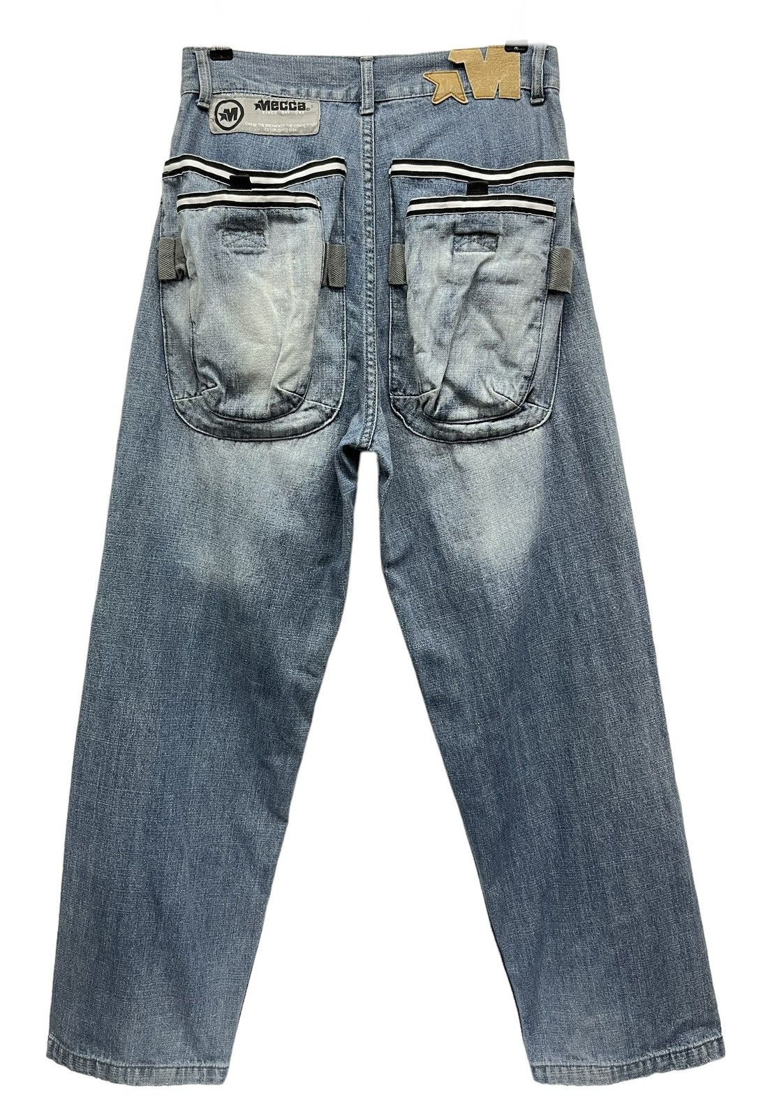 Mecca 🔥Vintage 90’s MECCA Hip Hop Rap Skateboarding Baggy Denim Size US 29 - 5 Thumbnail