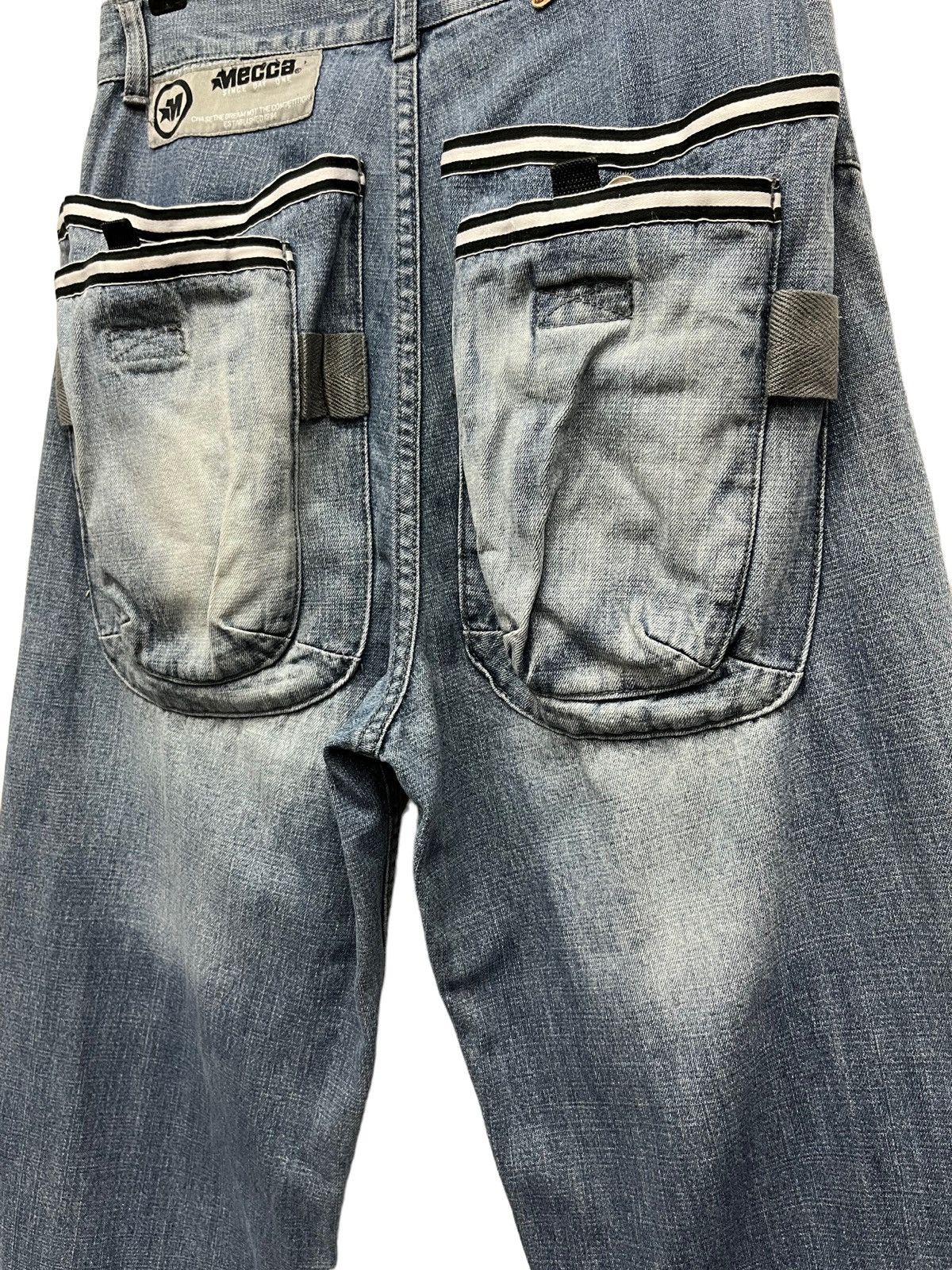 Mecca 🔥Vintage 90’s MECCA Hip Hop Rap Skateboarding Baggy Denim Size US 29 - 7 Thumbnail