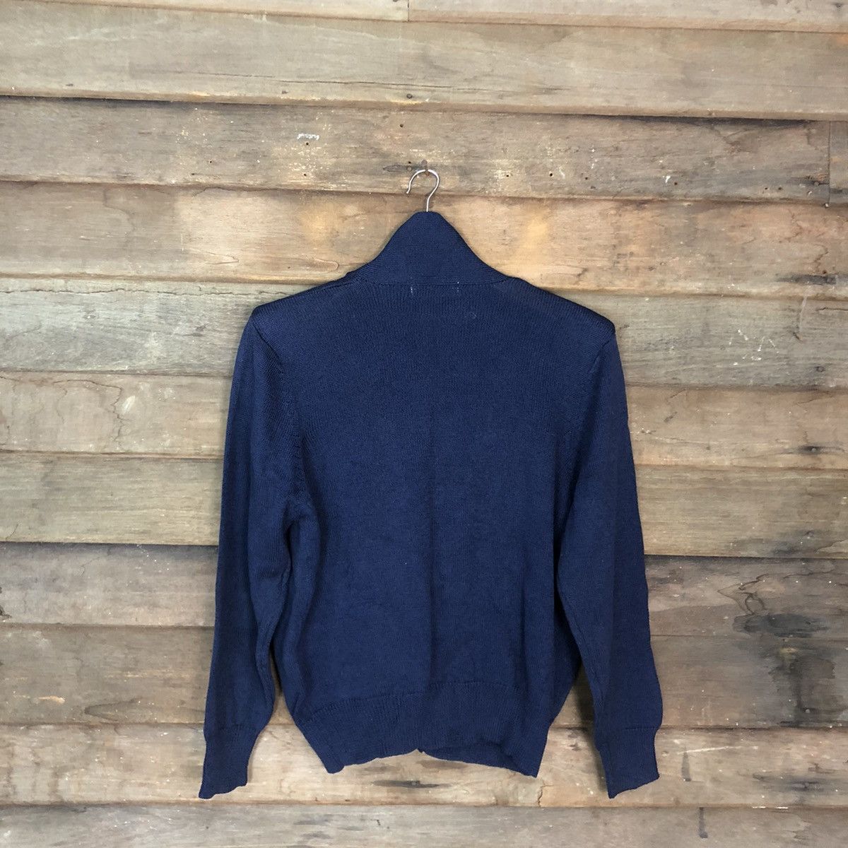 Japanese Brand × Other Sun Create japan vintage knitwear Dark Blue Cardigan #361B Size L / US 10 / IT 46 - 12 Thumbnail