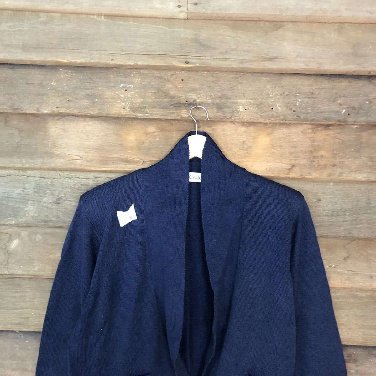 Japanese Brand × Other Sun Create japan vintage knitwear Dark Blue Cardigan #361B Size L / US 10 / IT 46 - 2 Thumbnail