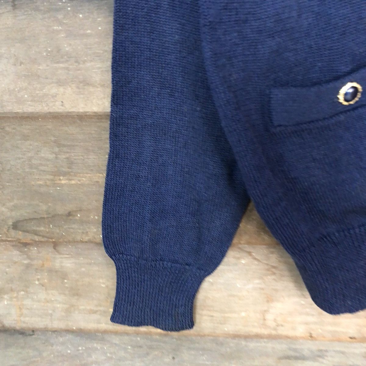 Japanese Brand × Other Sun Create japan vintage knitwear Dark Blue Cardigan #361B Size L / US 10 / IT 46 - 6 Thumbnail