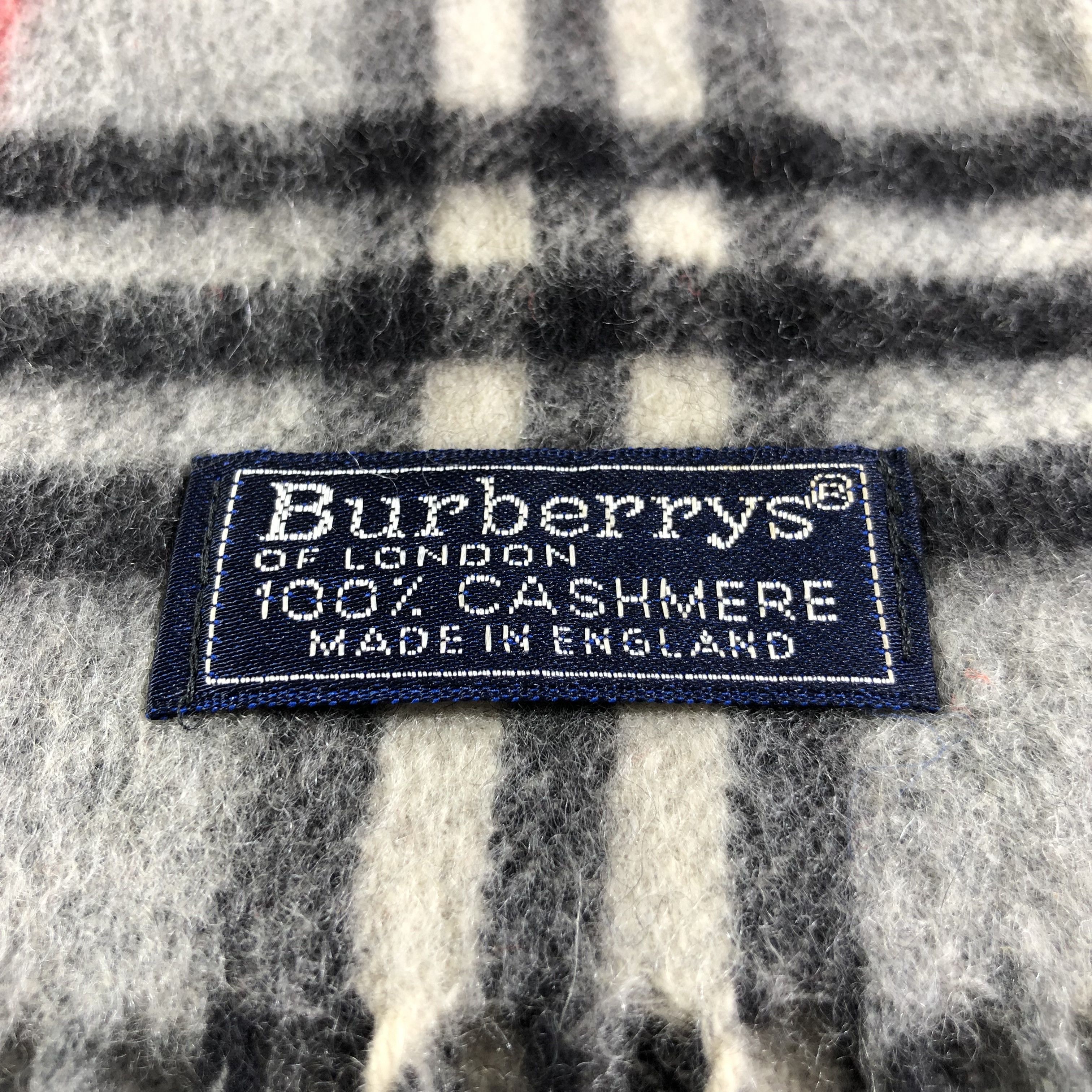Burberry Burberrys Nova Check Grey Cashmere Scarf Muffler V1274 Size ONE SIZE - 4 Thumbnail