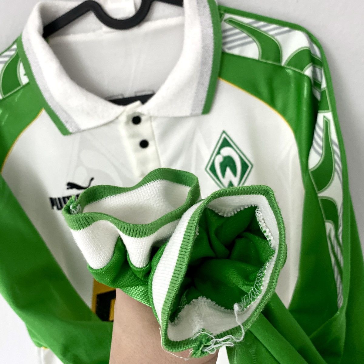 Puma × Vintage 1995 1996 Werder Bremen Puma Vintage Home Soccer Long Jersey Size US M / EU 48-50 / 2 - 8 Thumbnail