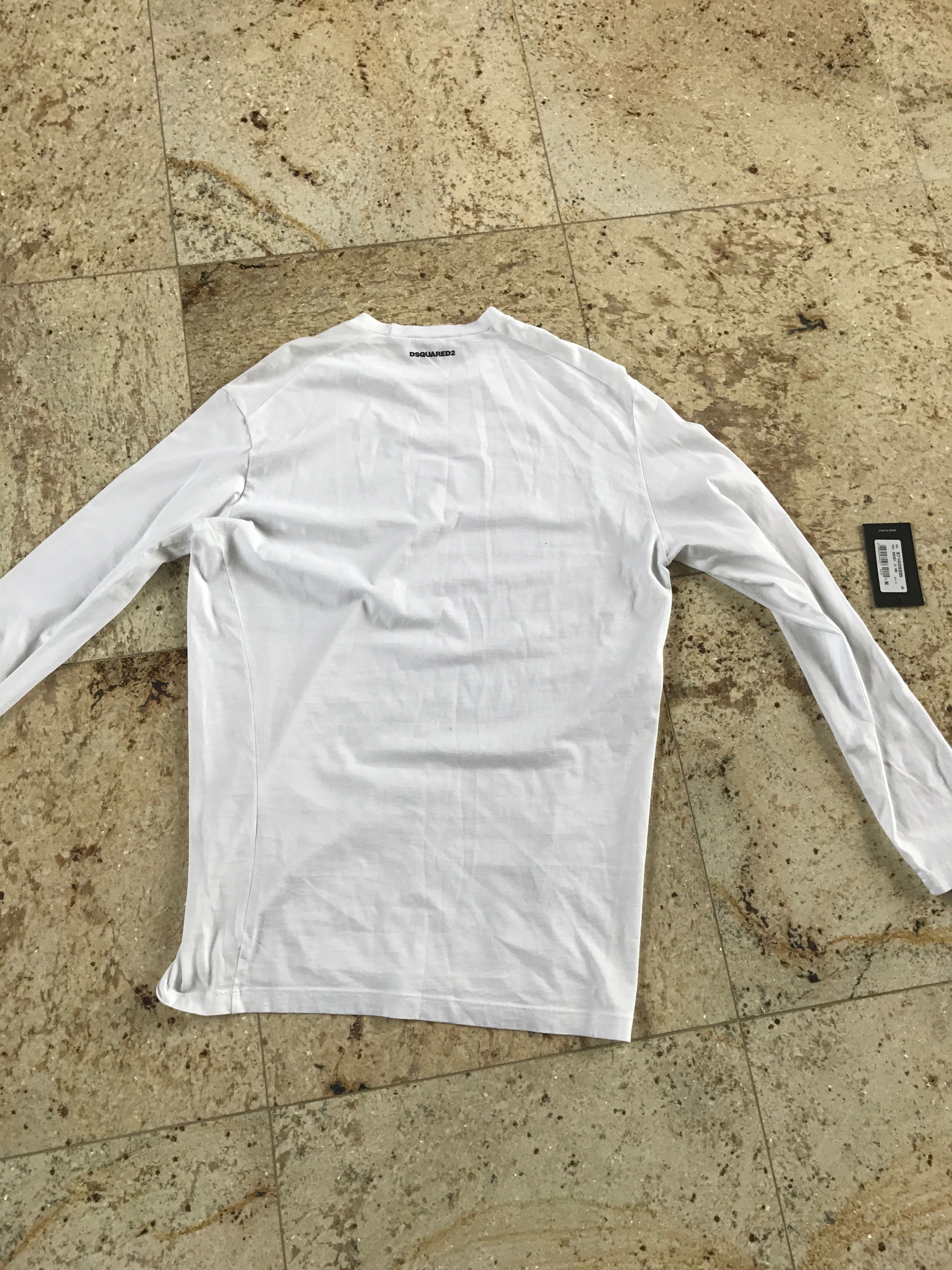 Dsquared2 LS Straight Fit White LS Tee Size US M / EU 48-50 / 2 - 9 Thumbnail