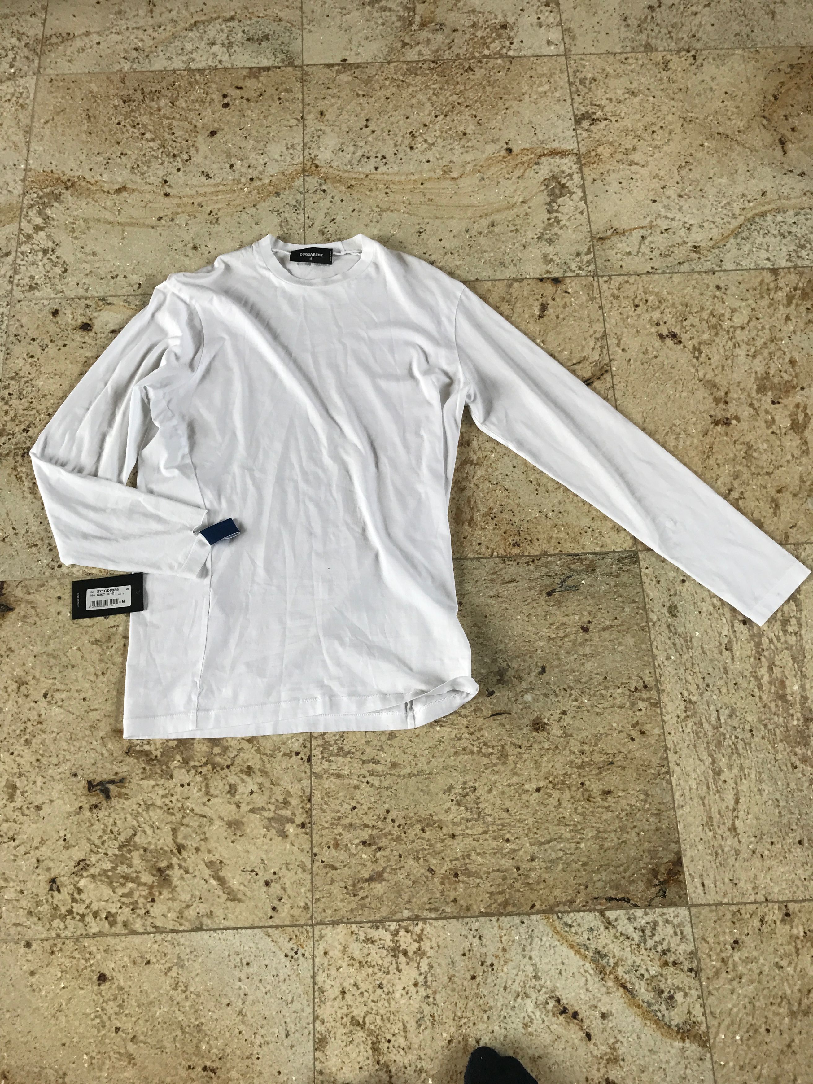 Dsquared2 LS Straight Fit White LS Tee Size US M / EU 48-50 / 2 - 1 Thumbnail