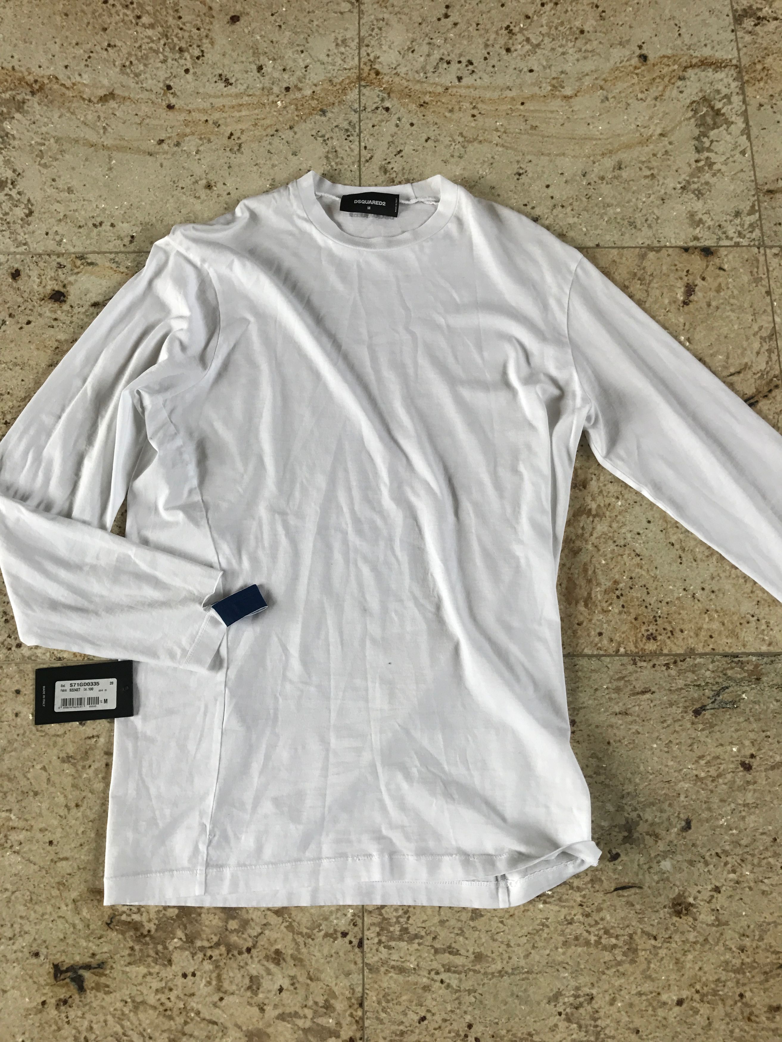 Dsquared2 LS Straight Fit White LS Tee Size US M / EU 48-50 / 2 - 2 Thumbnail