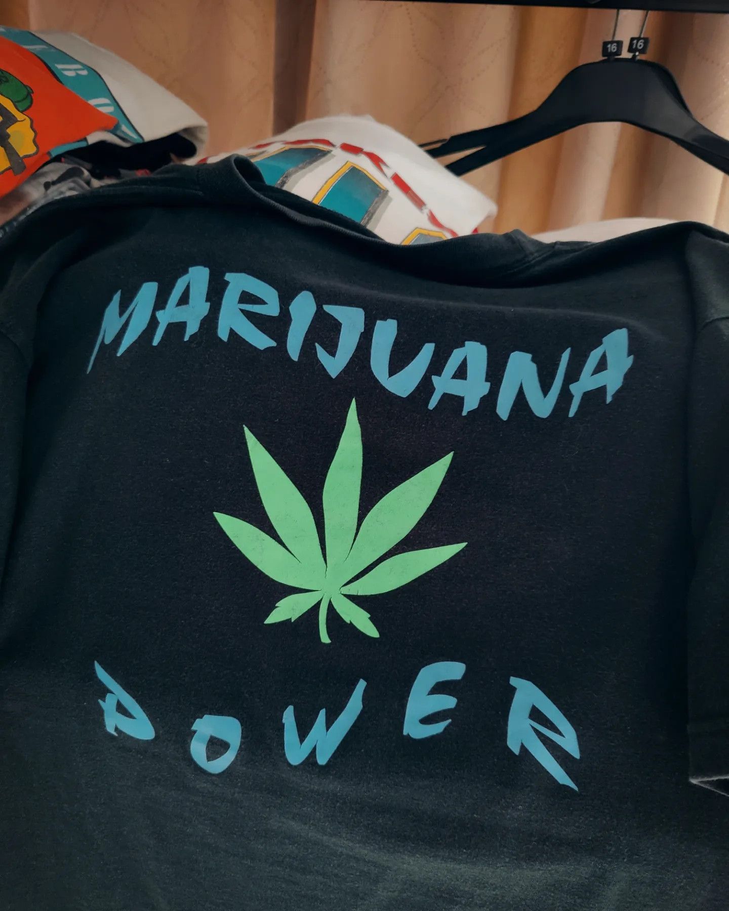 Vintage vintage 90s - Marijuana Power Size US XL / EU 56 / 4 - 1 Thumbnail