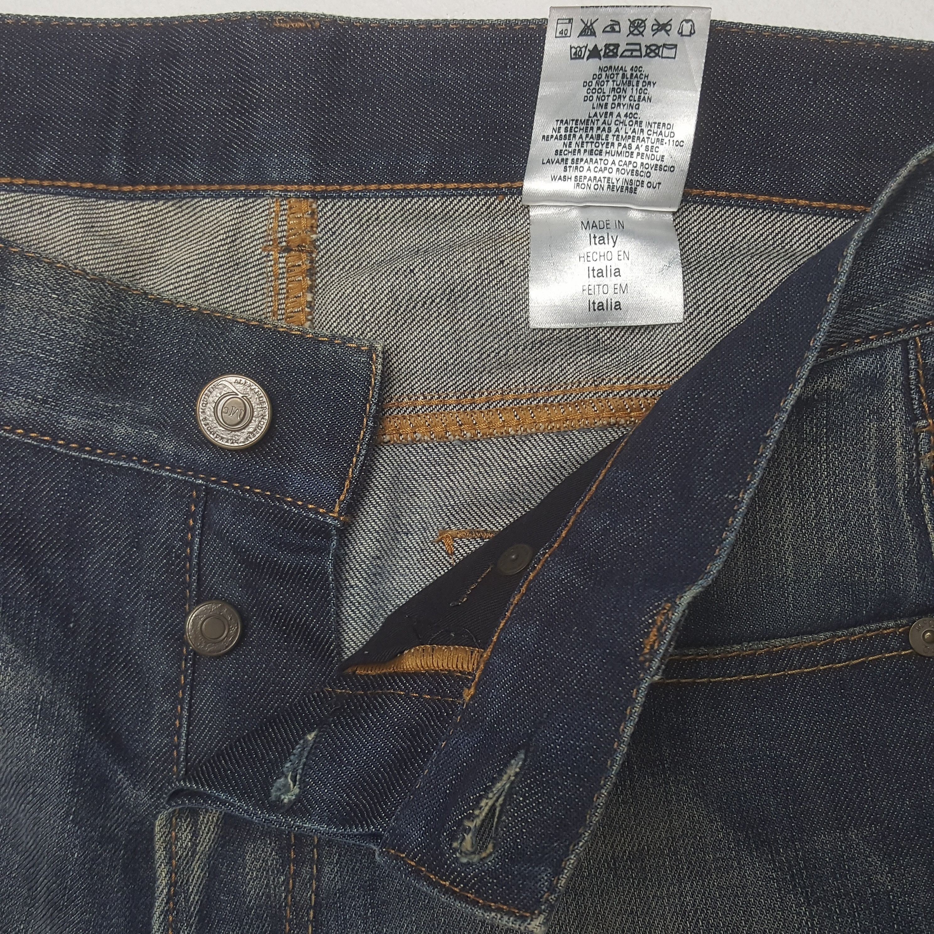Vintage Alexander McQueen Italian Brand Denim Jeans