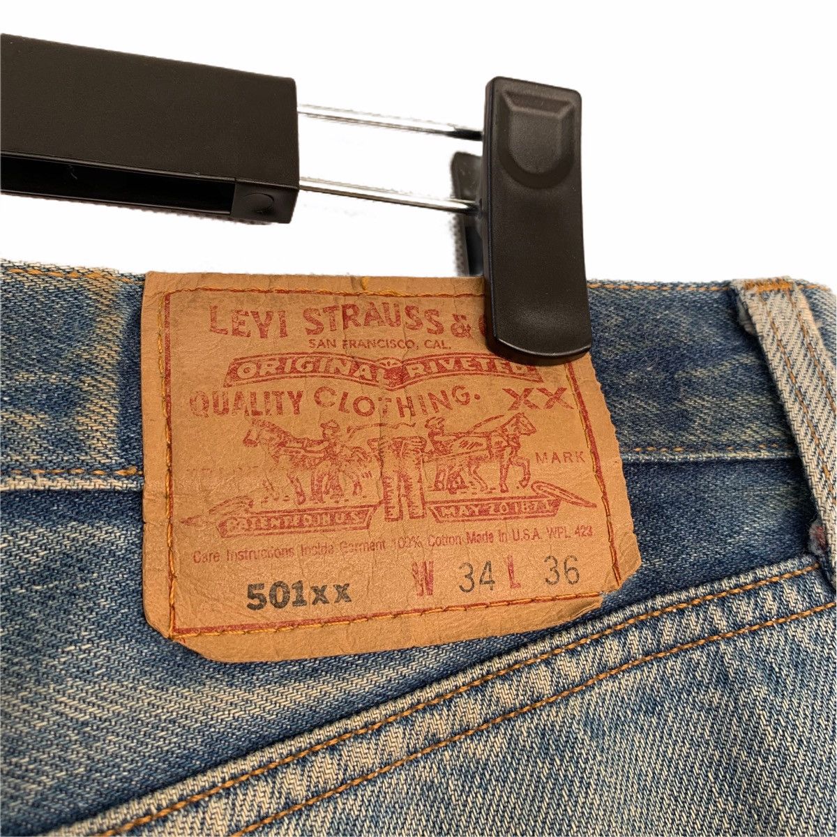 Levi's × Levi's Vintage Clothing × Vintage Vintage 90’s 501xx Levi’s Denim Pant Thrashed Made In USA Size US 34 / EU 50 - 13 Thumbnail
