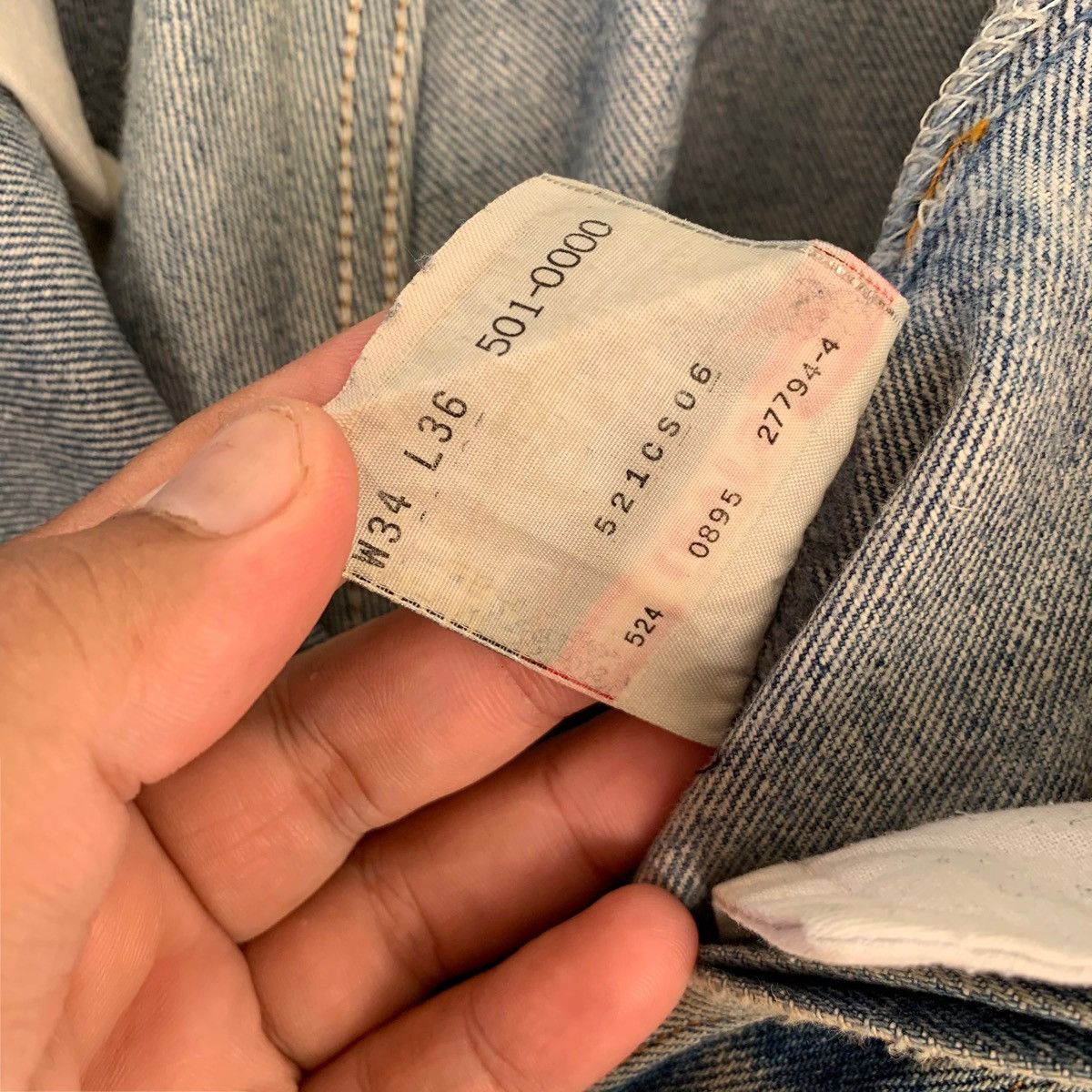 Levi's × Levi's Vintage Clothing × Vintage Vintage 90’s 501xx Levi’s Denim Pant Thrashed Made In USA Size US 34 / EU 50 - 18 Thumbnail