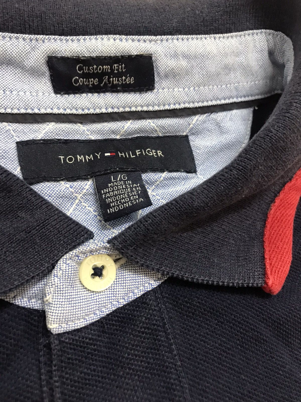 Tommy Hilfiger Vintage Tommy Hilfiger Polo Shirt Big Logo Rare Streetwear Size US L / EU 52-54 / 3 - 5 Thumbnail
