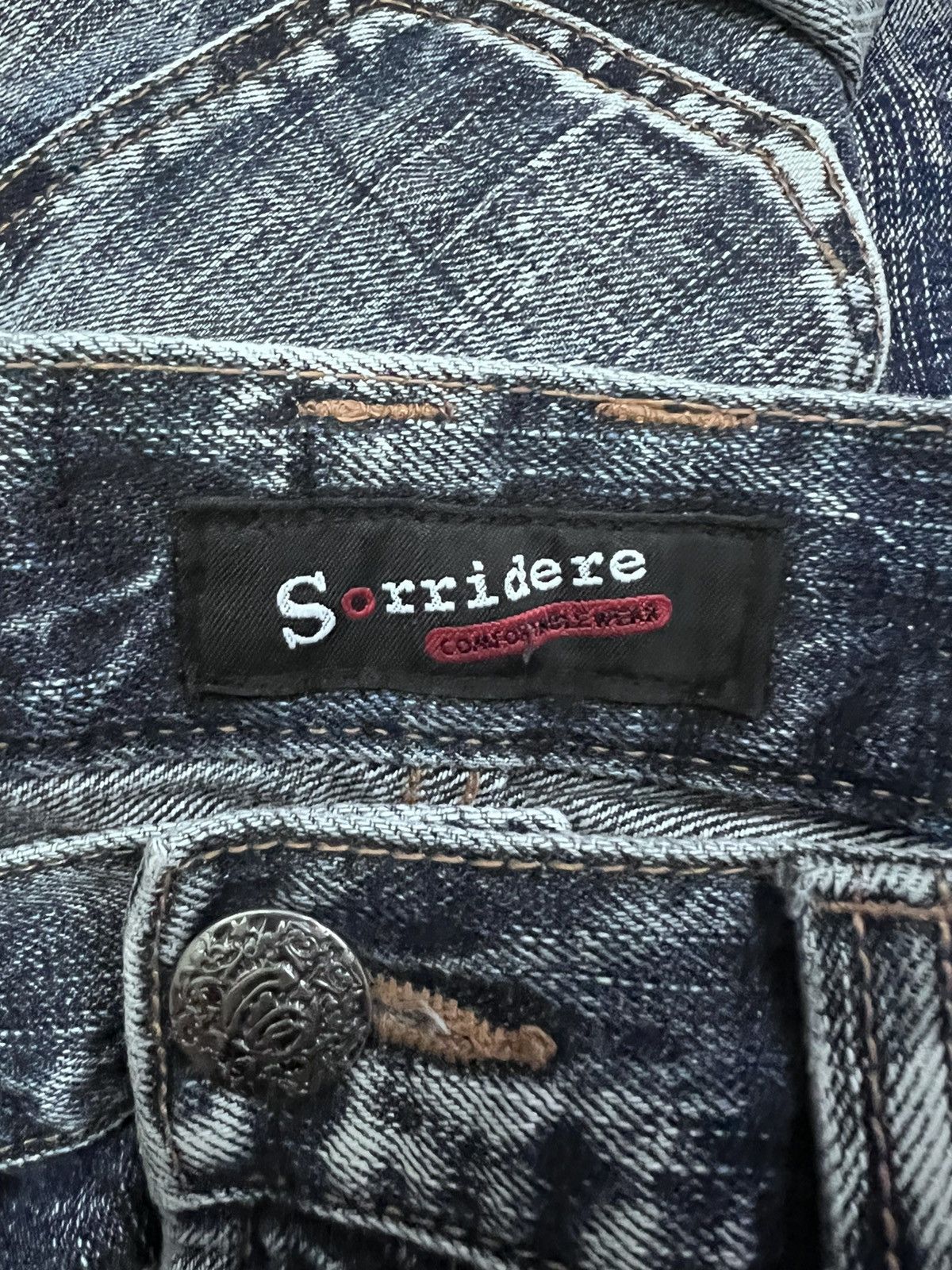 Japanese Brand SICK💥THRASHED RIPPED SORRRIDERE DISTRESSED DENIM PANT Size US 31 - 8 Thumbnail
