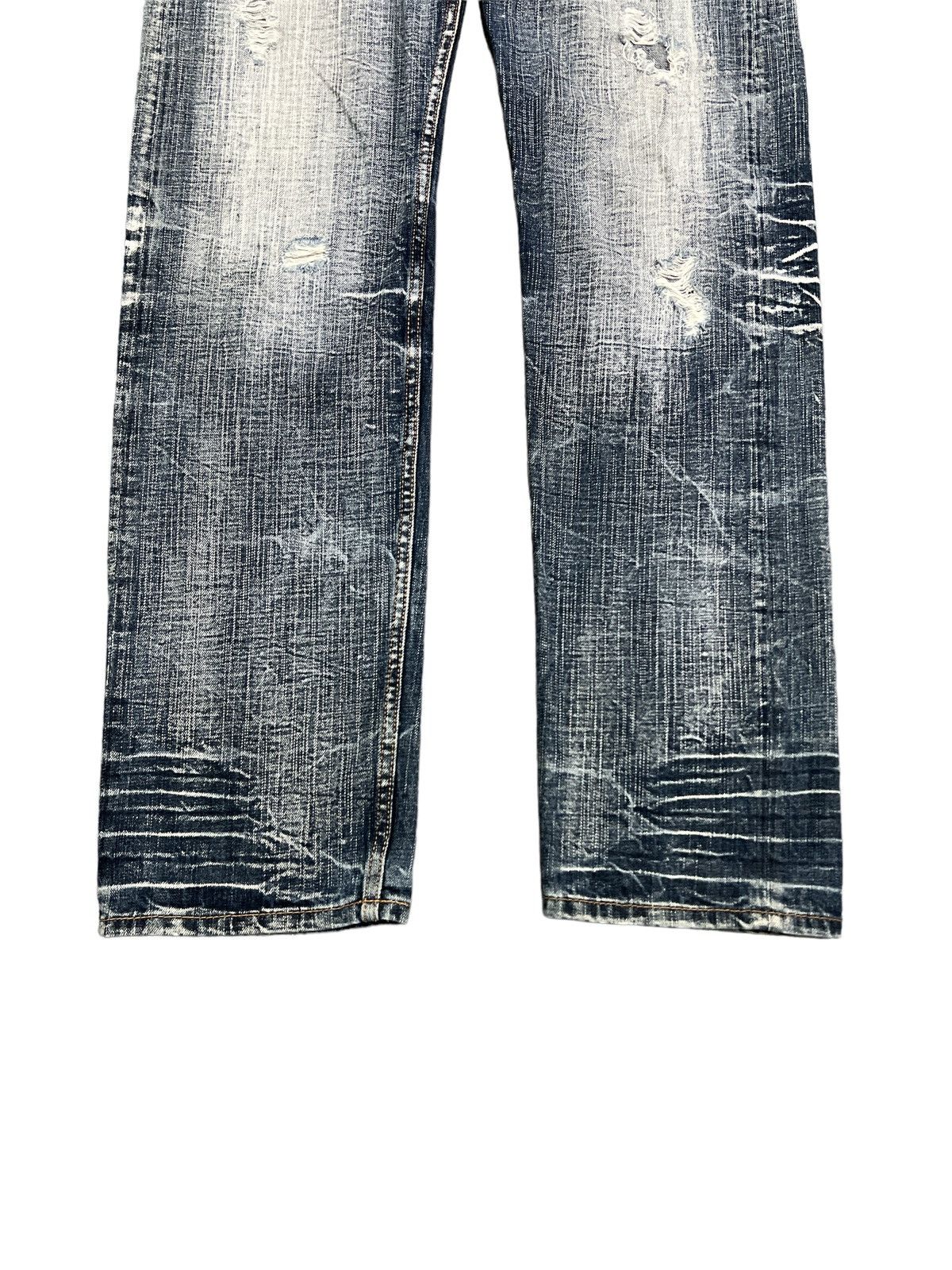 Japanese Brand SICK💥THRASHED RIPPED SORRRIDERE DISTRESSED DENIM PANT Size US 31 - 5 Thumbnail