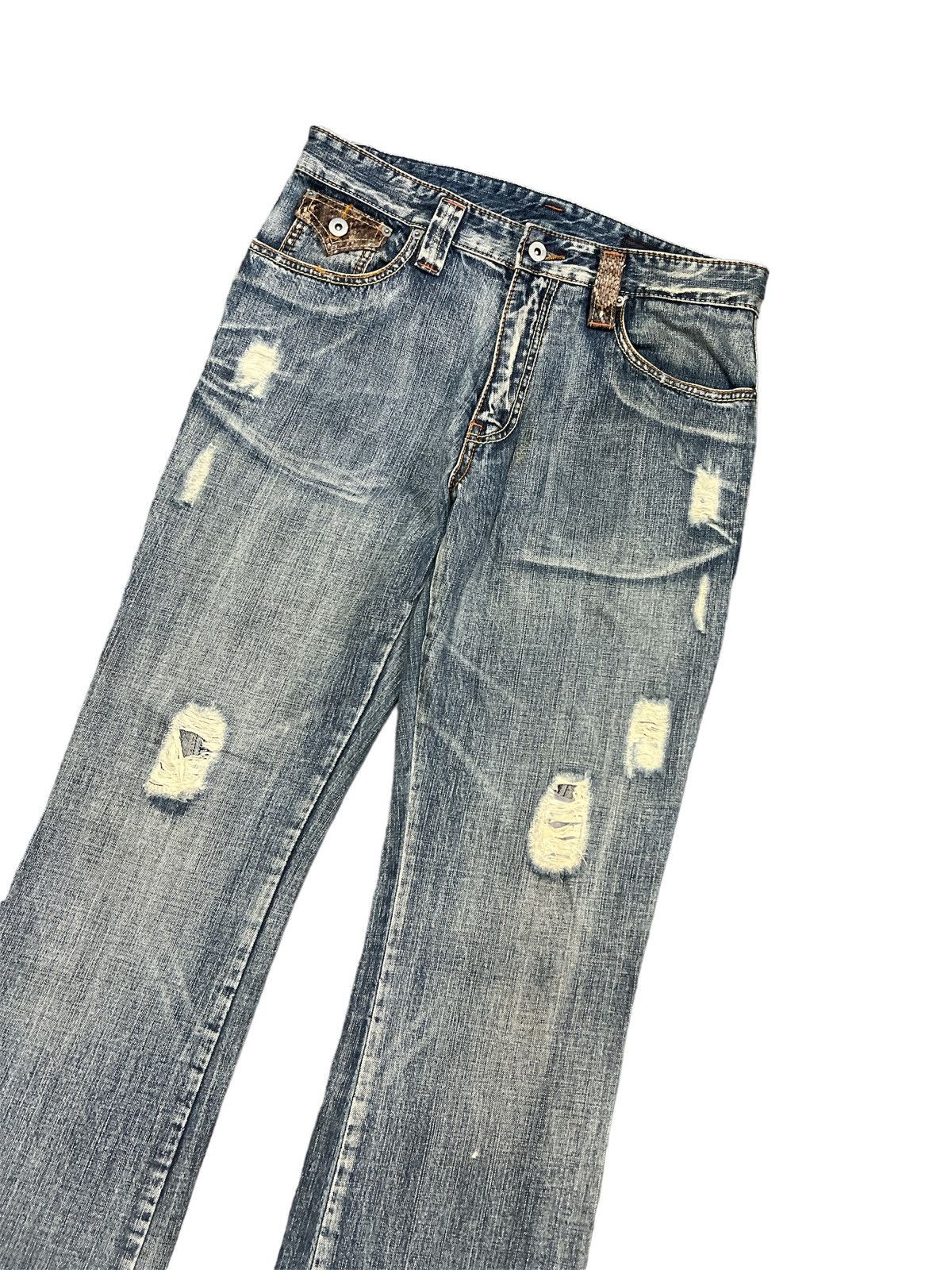 Japanese Brand FLARED💥THRASHED RIPPED DENIM PANT Size US 32 / EU 48 - 5 Thumbnail