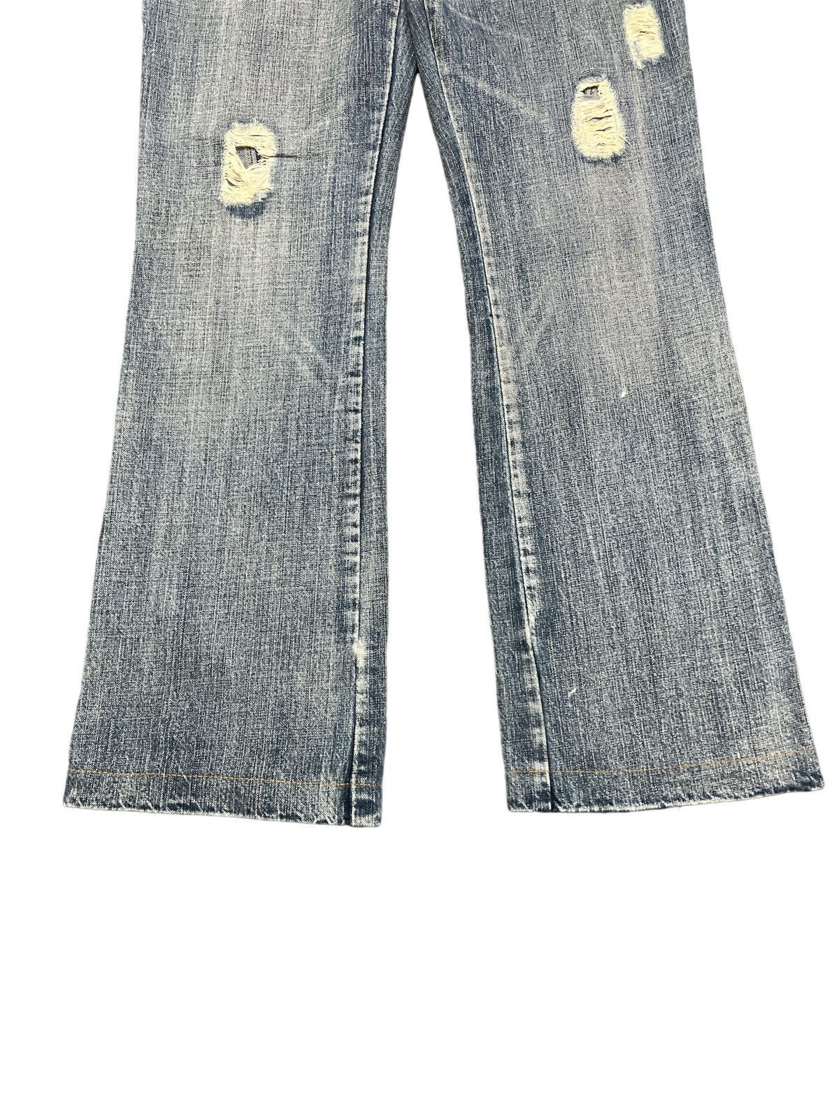 Japanese Brand FLARED💥THRASHED RIPPED DENIM PANT Size US 32 / EU 48 - 6 Thumbnail