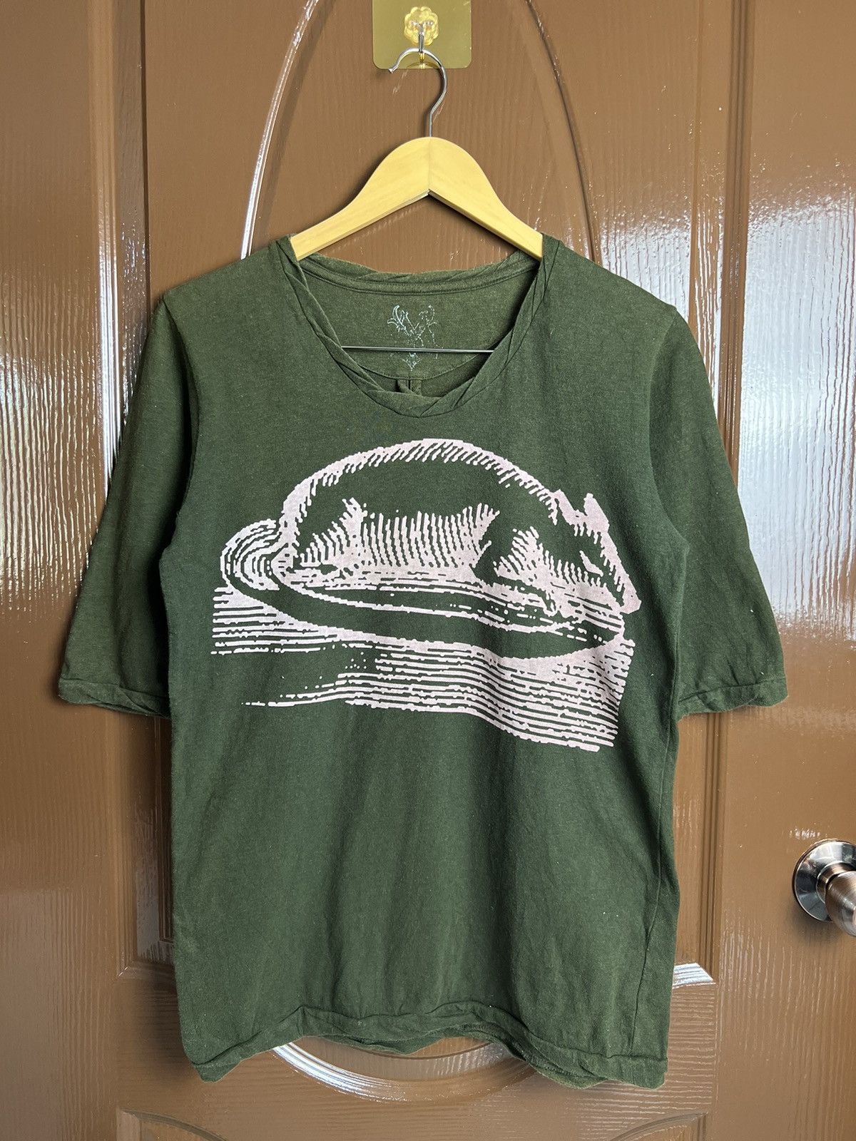 image of Miharayasuhiro Big Rat Tees in Green, Women's (Size Small)