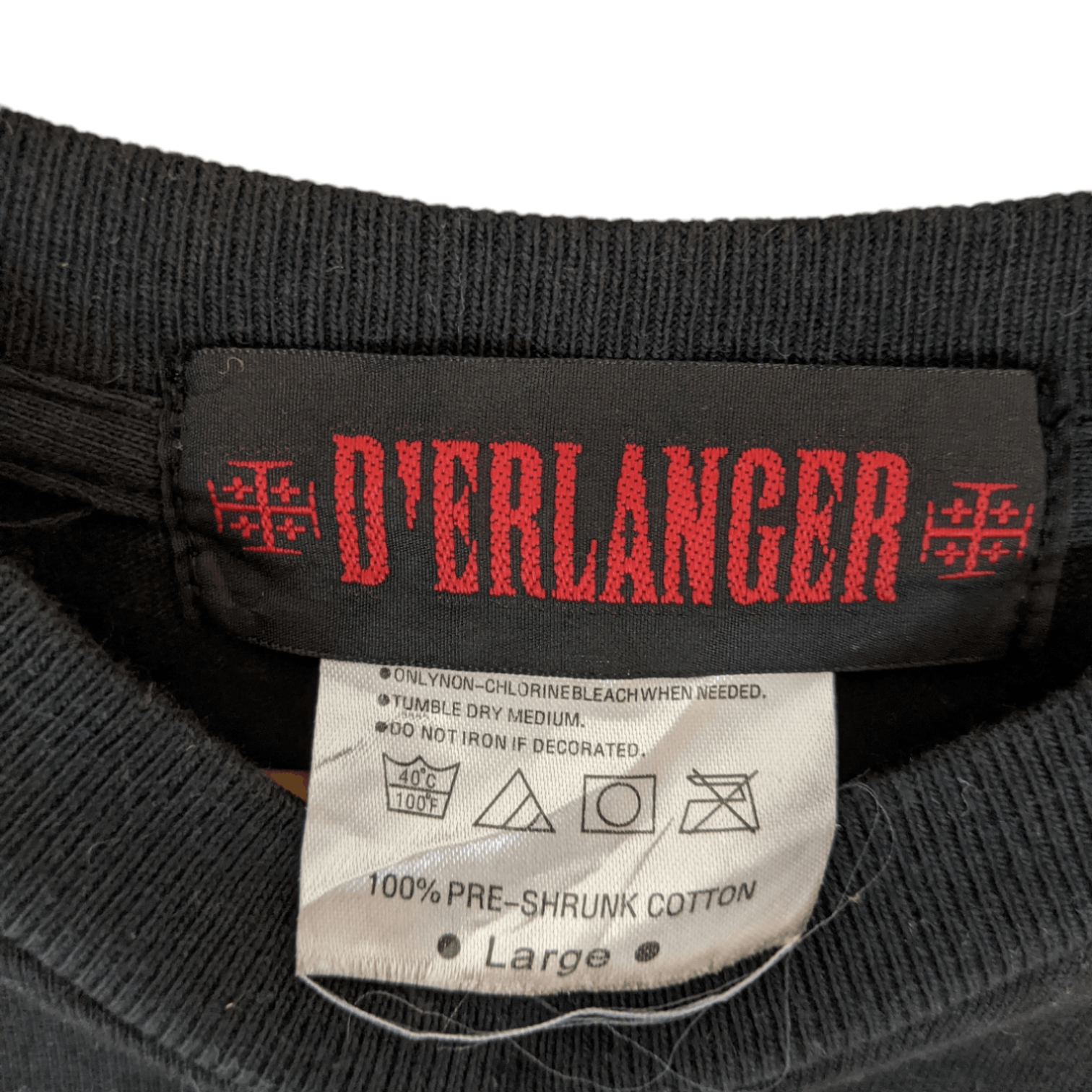 Band Tees Japanese Rock Band D'ERLANGER La Vie En Rose 1989 Album Tee Size US L / EU 52-54 / 3 - 7 Thumbnail