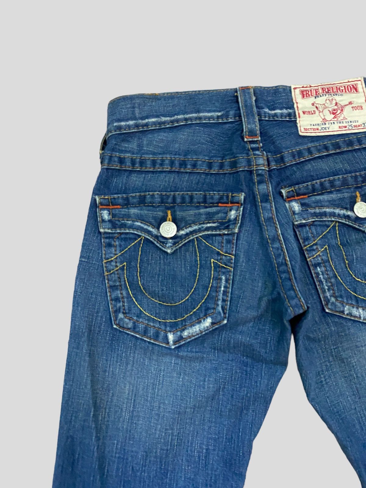 True Religion FLARE JEANS TRUE RELIGION JOEY SECTION DISTRESSED DENIM Size US 27 - 12 Thumbnail