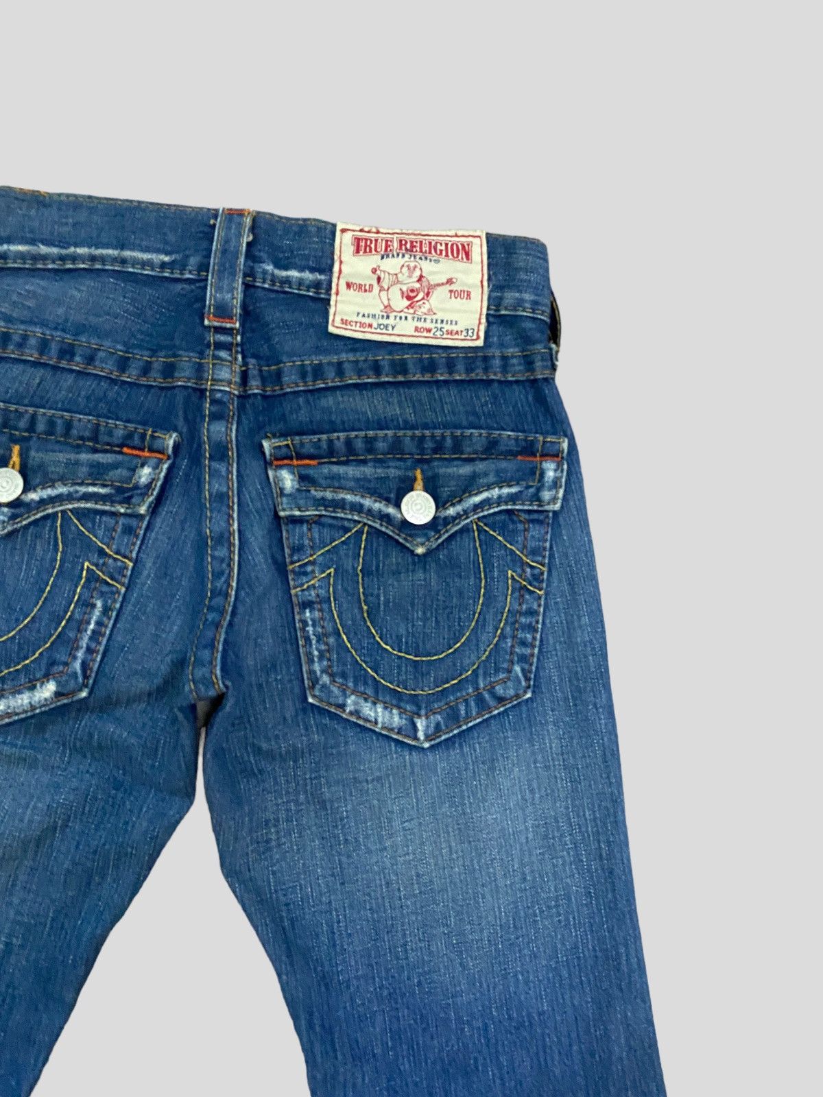 True Religion FLARE JEANS TRUE RELIGION JOEY SECTION DISTRESSED DENIM Size US 27 - 11 Thumbnail