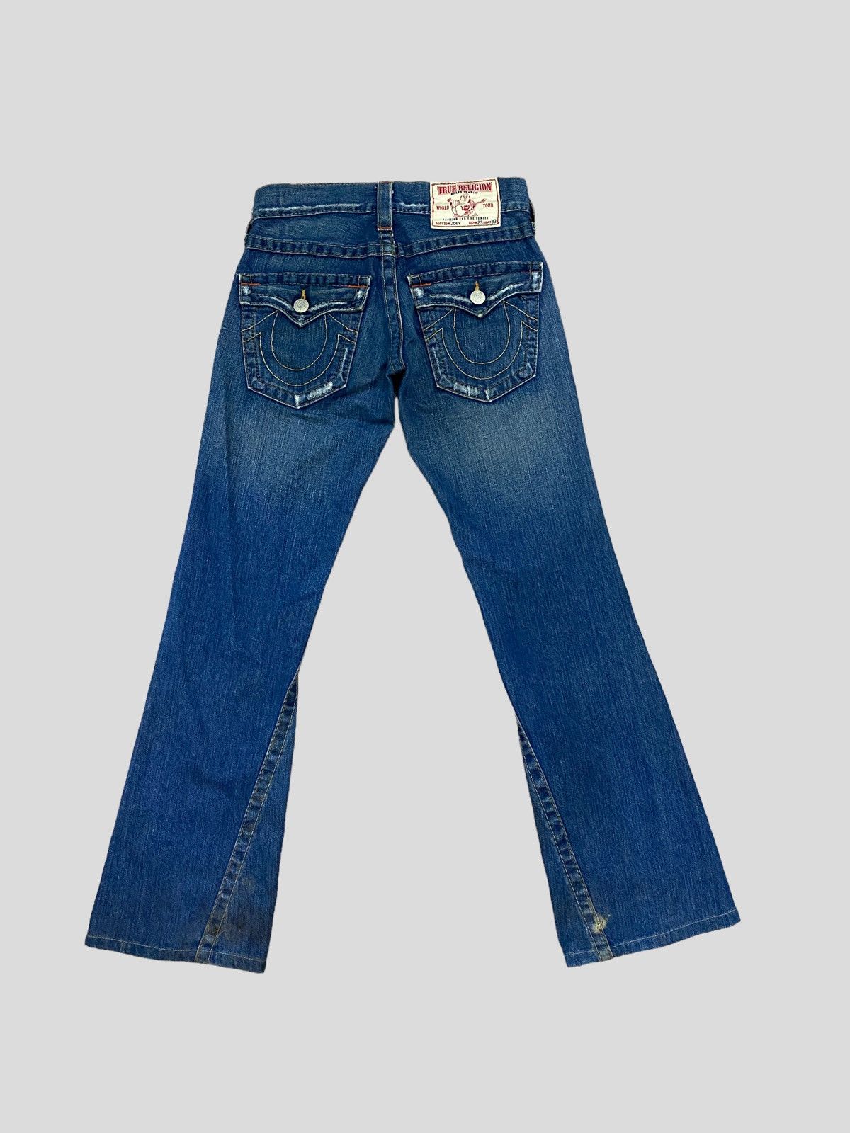 True Religion FLARE JEANS TRUE RELIGION JOEY SECTION DISTRESSED DENIM Size US 27 - 3 Thumbnail