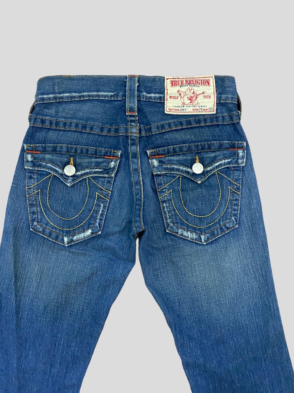 True Religion FLARE JEANS TRUE RELIGION JOEY SECTION DISTRESSED DENIM Size US 27 - 8 Thumbnail