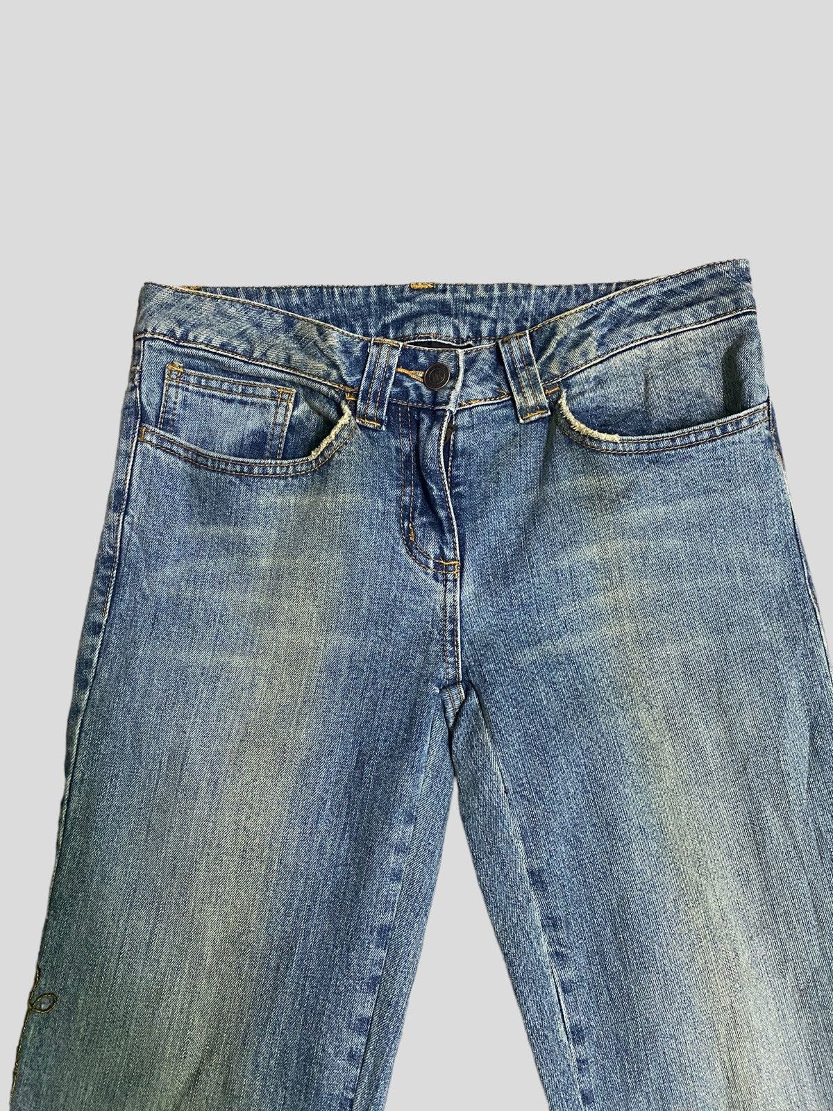 I.N.C × Vintage FLARE JEANS I.N.C INTERNATIONAL EMBROIDED ROCK DESIGN Size 28" / US 6 / IT 42 - 7 Thumbnail