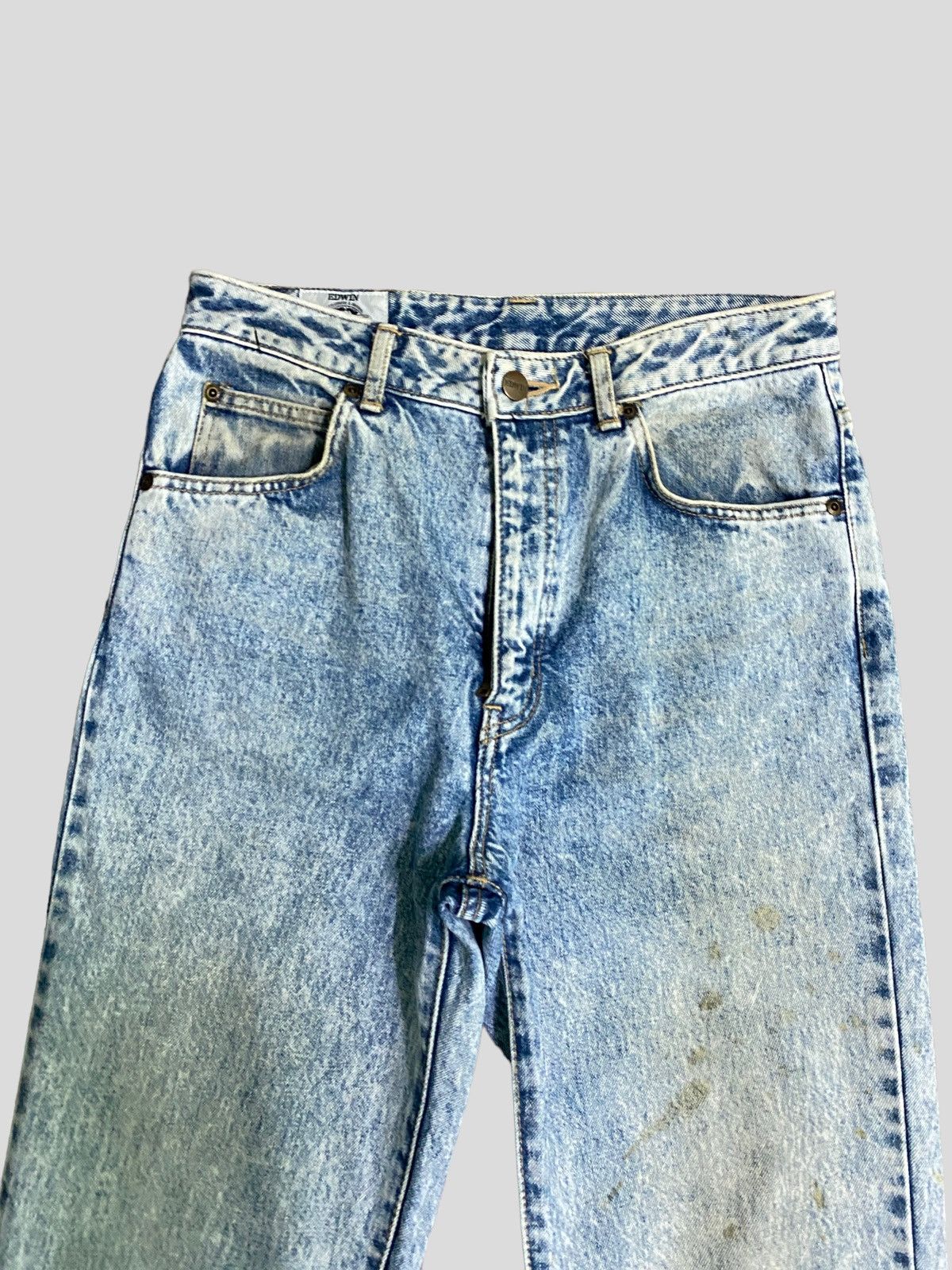 Edwin × Vintage VINTAGE SKINNY EDWIN ACID WASH RUSTY JEANS Size US 27 - 3 Thumbnail