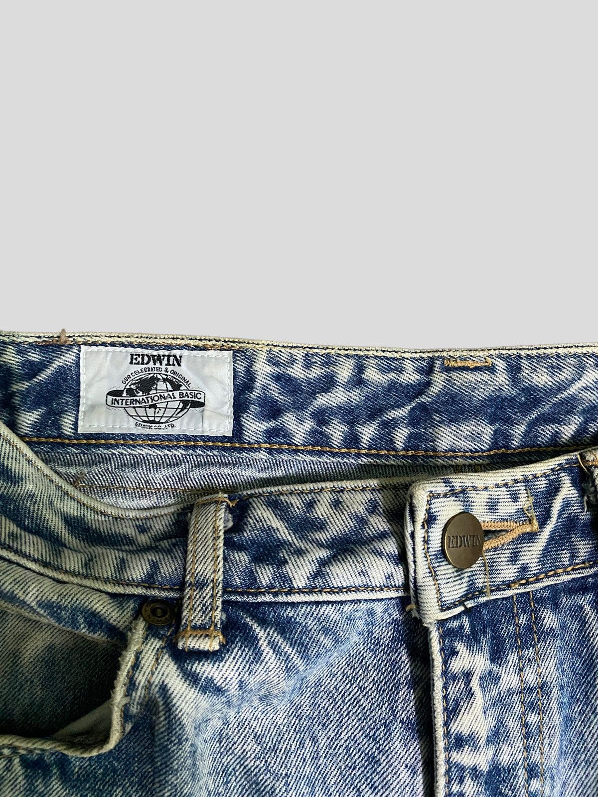 Edwin × Vintage VINTAGE SKINNY EDWIN ACID WASH RUSTY JEANS Size US 27 - 9 Thumbnail