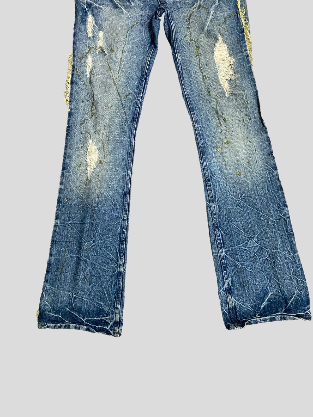 Japanese Brand VINTAGE FLARE JEANS MIDAS LOW RISE GLITTER SPLASH BOOT CUT Size US 29 - 5 Thumbnail