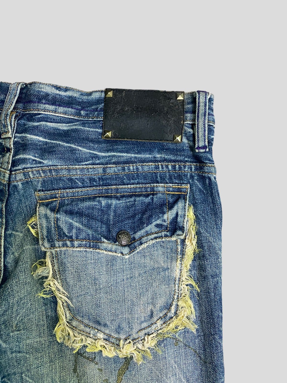 Japanese Brand VINTAGE FLARE JEANS MIDAS LOW RISE GLITTER SPLASH BOOT CUT Size US 29 - 11 Thumbnail