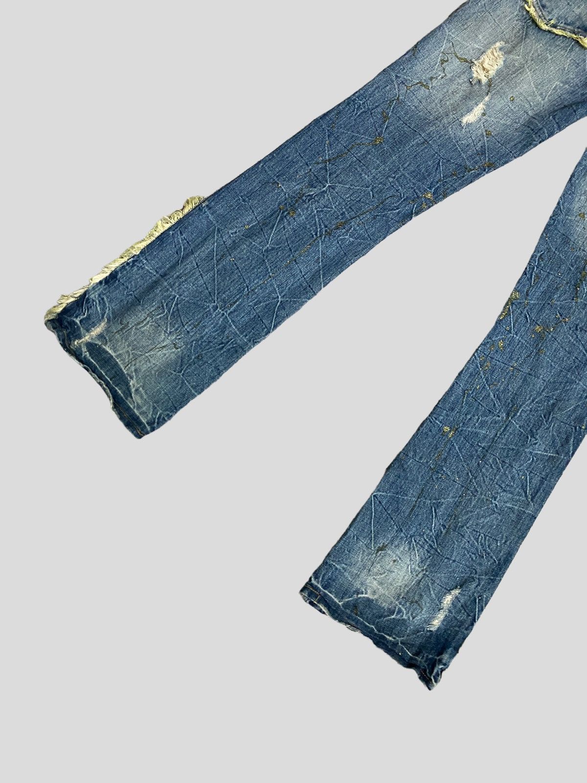 Japanese Brand VINTAGE FLARE JEANS MIDAS LOW RISE GLITTER SPLASH BOOT CUT Size US 29 - 9 Thumbnail