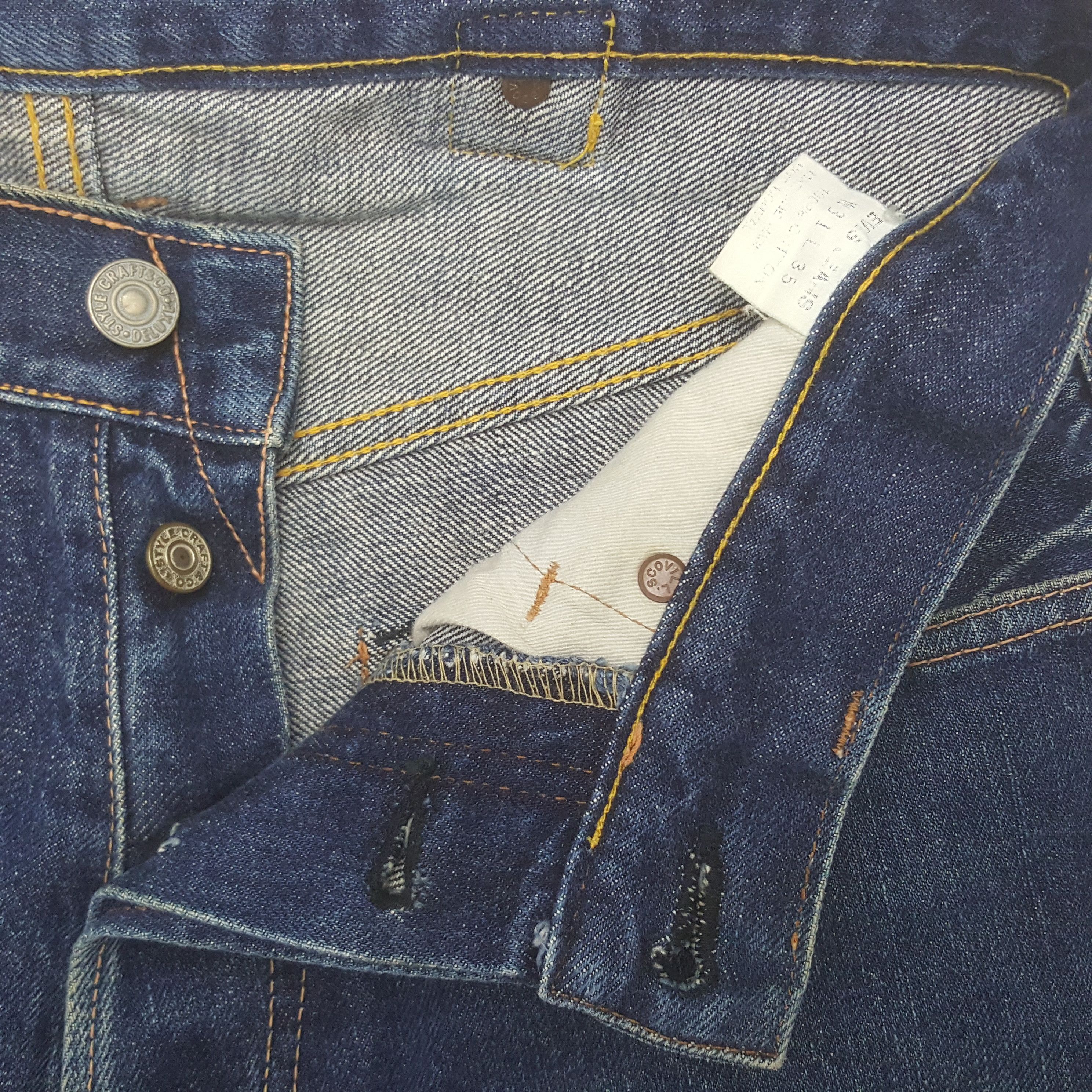 Japanese Brand Vintage Evis Japanese Brand Daicock Custom Art Denim Jeans Size US 29 - 12 Thumbnail