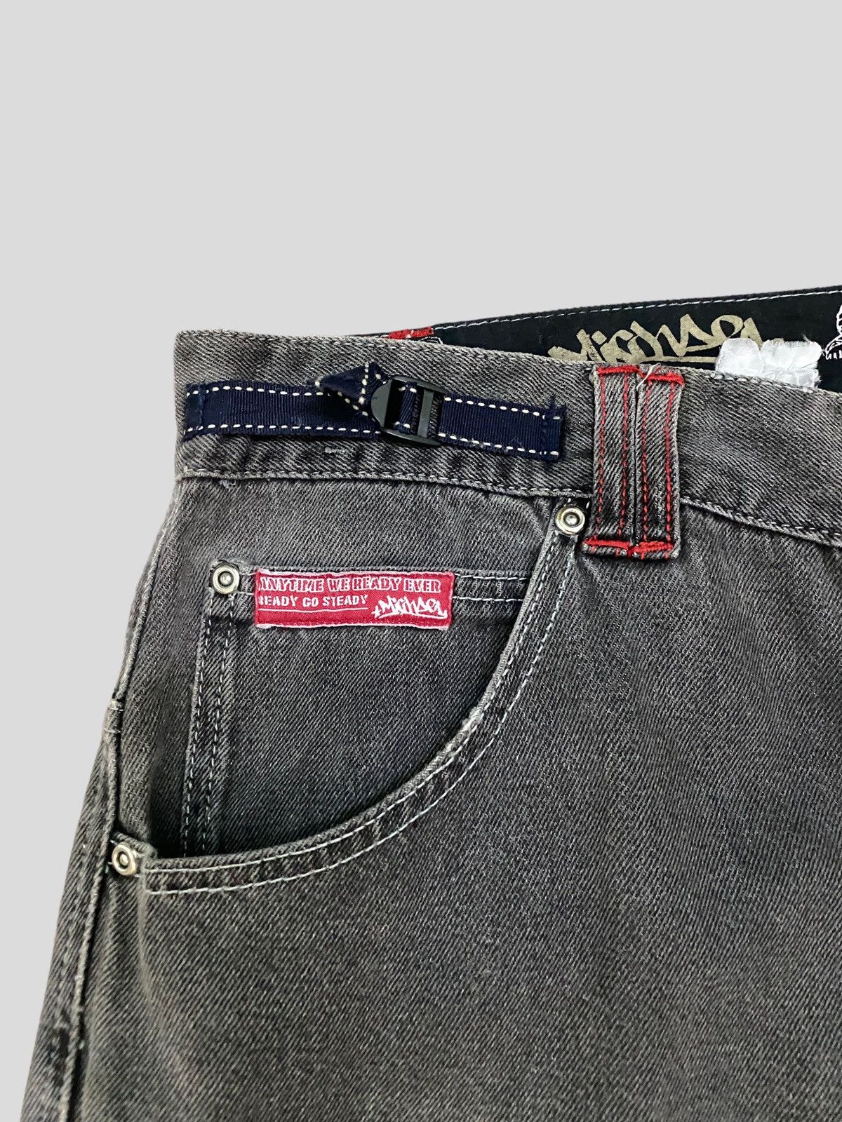 Japanese Brand CARGO DACK DIVE MICHAEL EMBROIDERED BAGGY DENIM Size US 39 - 10 Thumbnail