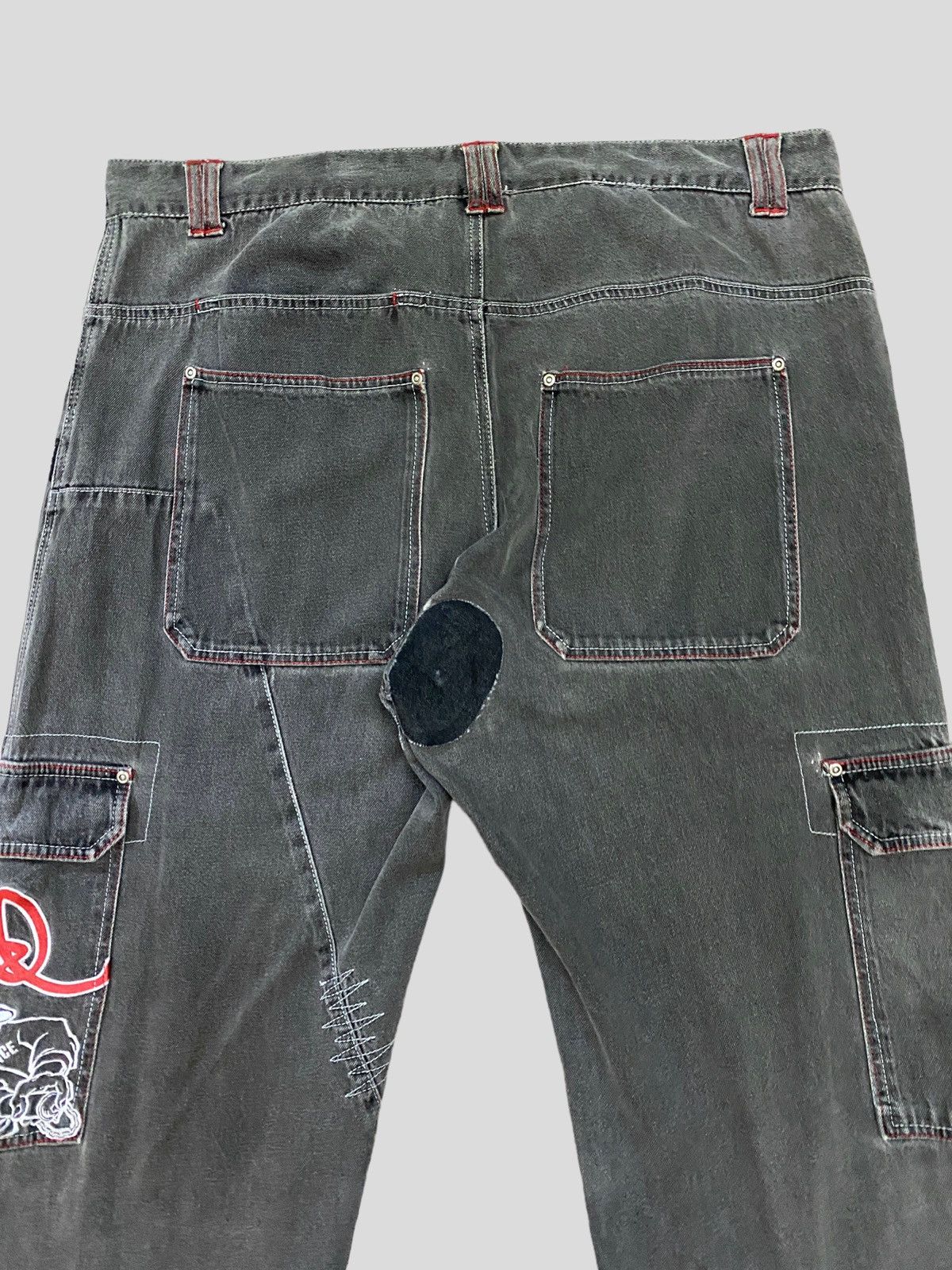 Japanese Brand CARGO DACK DIVE MICHAEL EMBROIDERED BAGGY DENIM Size US 39 - 11 Thumbnail