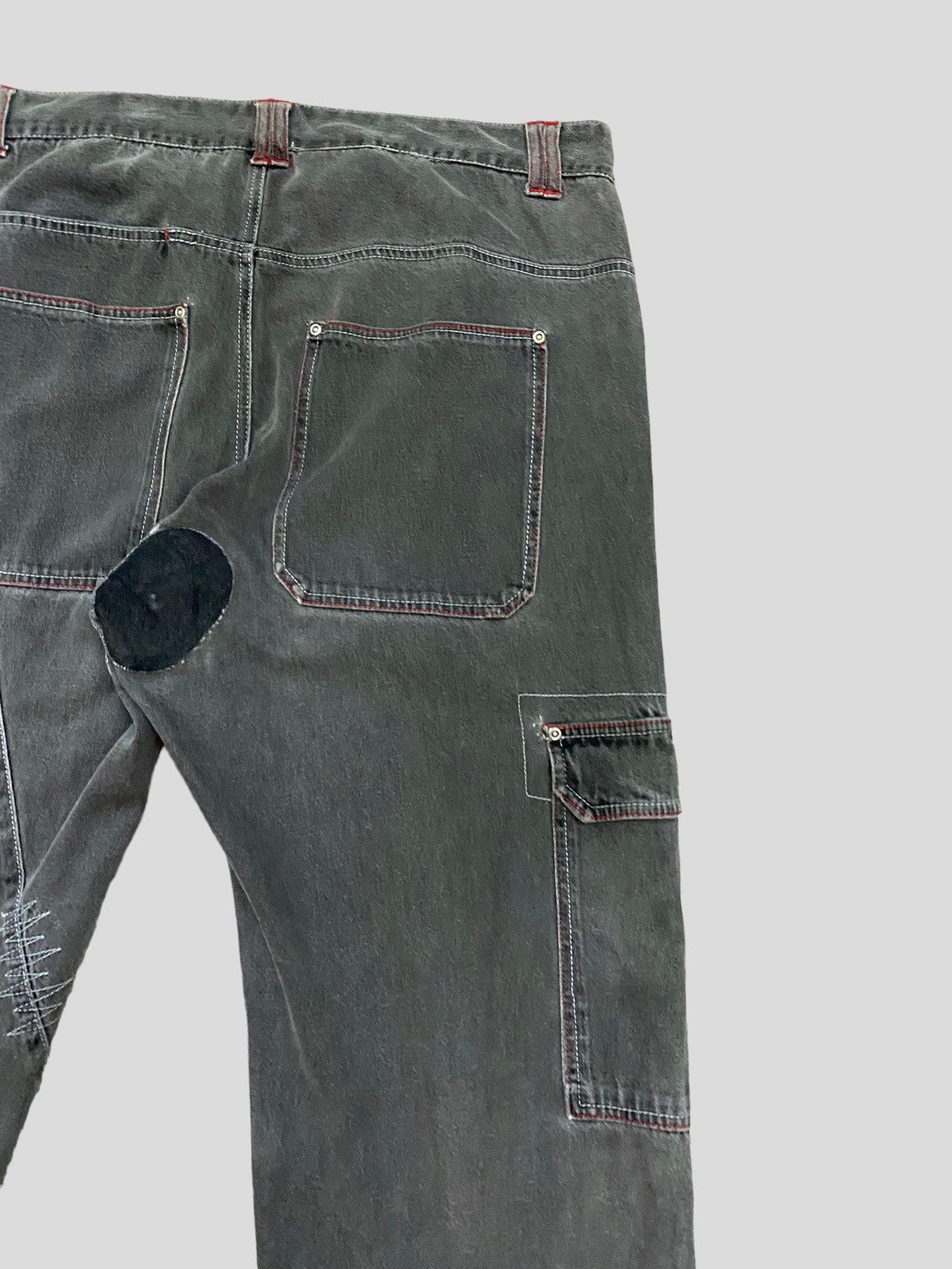 Japanese Brand CARGO DACK DIVE MICHAEL EMBROIDERED BAGGY DENIM Size US 39 - 13 Thumbnail