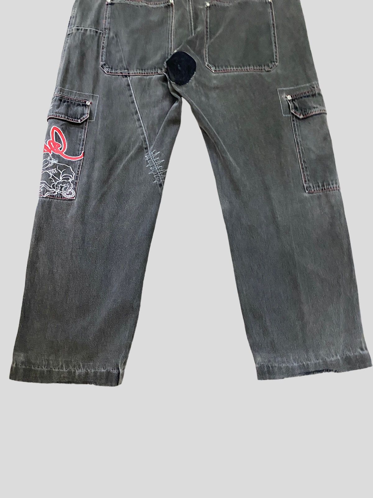 Japanese Brand CARGO DACK DIVE MICHAEL EMBROIDERED BAGGY DENIM Size US 39 - 14 Thumbnail