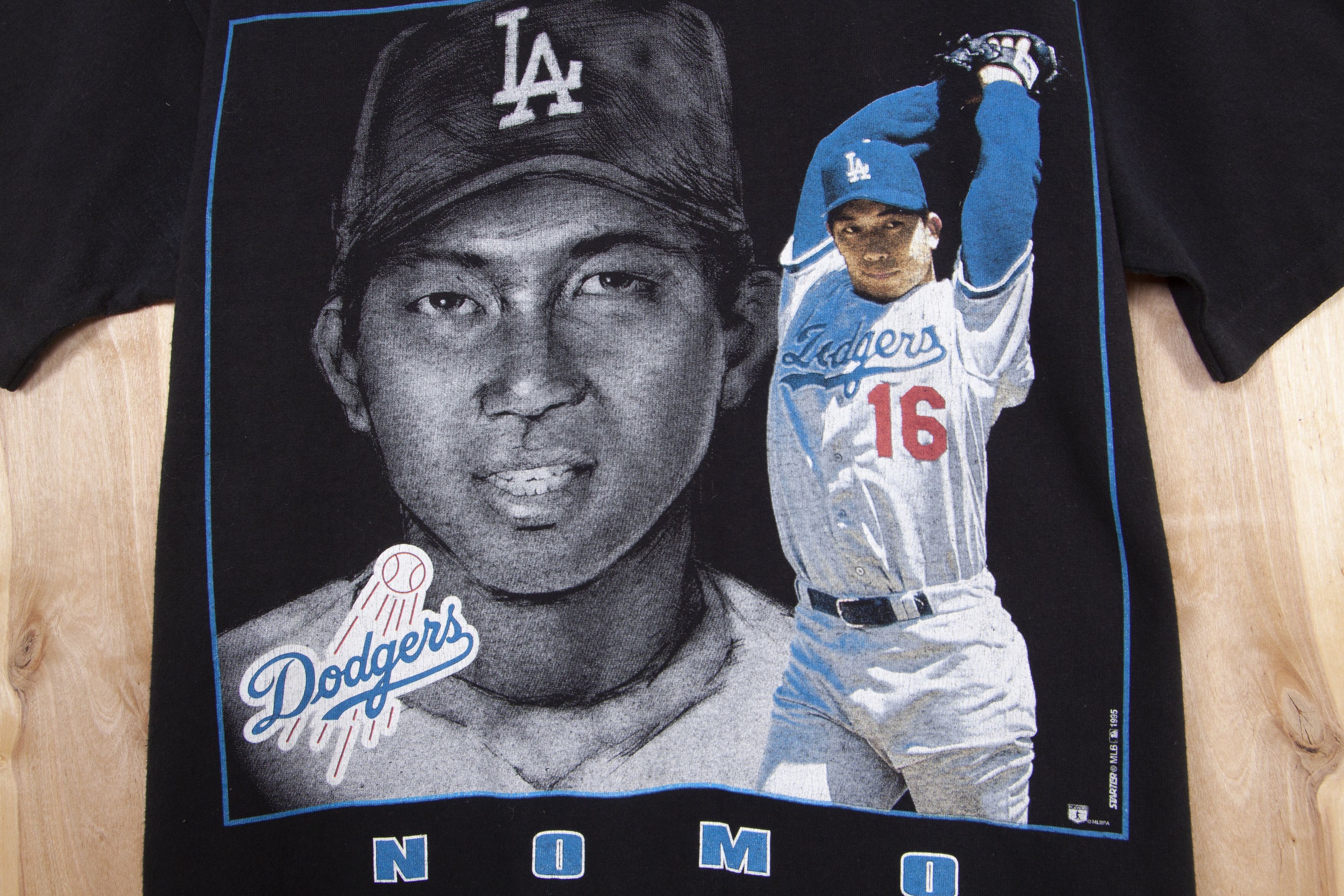 MLB × Vintage Vintage 1995 Rare Starter Nomo MLB Dodgers LA T-Shirt Tee Size US M / EU 48-50 / 2 - 6 Thumbnail