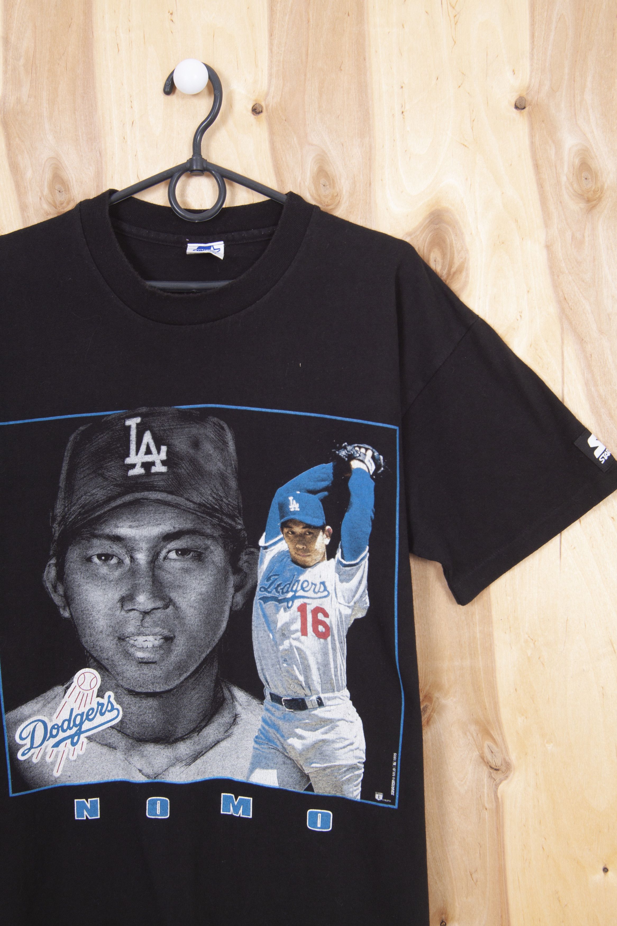 MLB × Vintage Vintage 1995 Rare Starter Nomo MLB Dodgers LA T-Shirt Tee Size US M / EU 48-50 / 2 - 2 Thumbnail