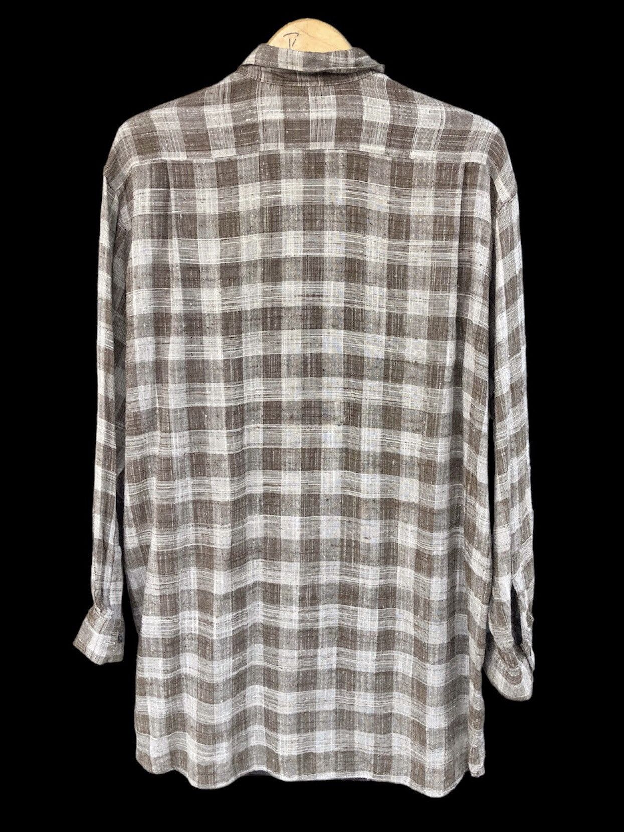 Y's for Men × Yohji Yamamoto Yohji Yamamoto Ysformen Plaid Rayon Shirt Size US XL / EU 56 / 4 - 3 Thumbnail