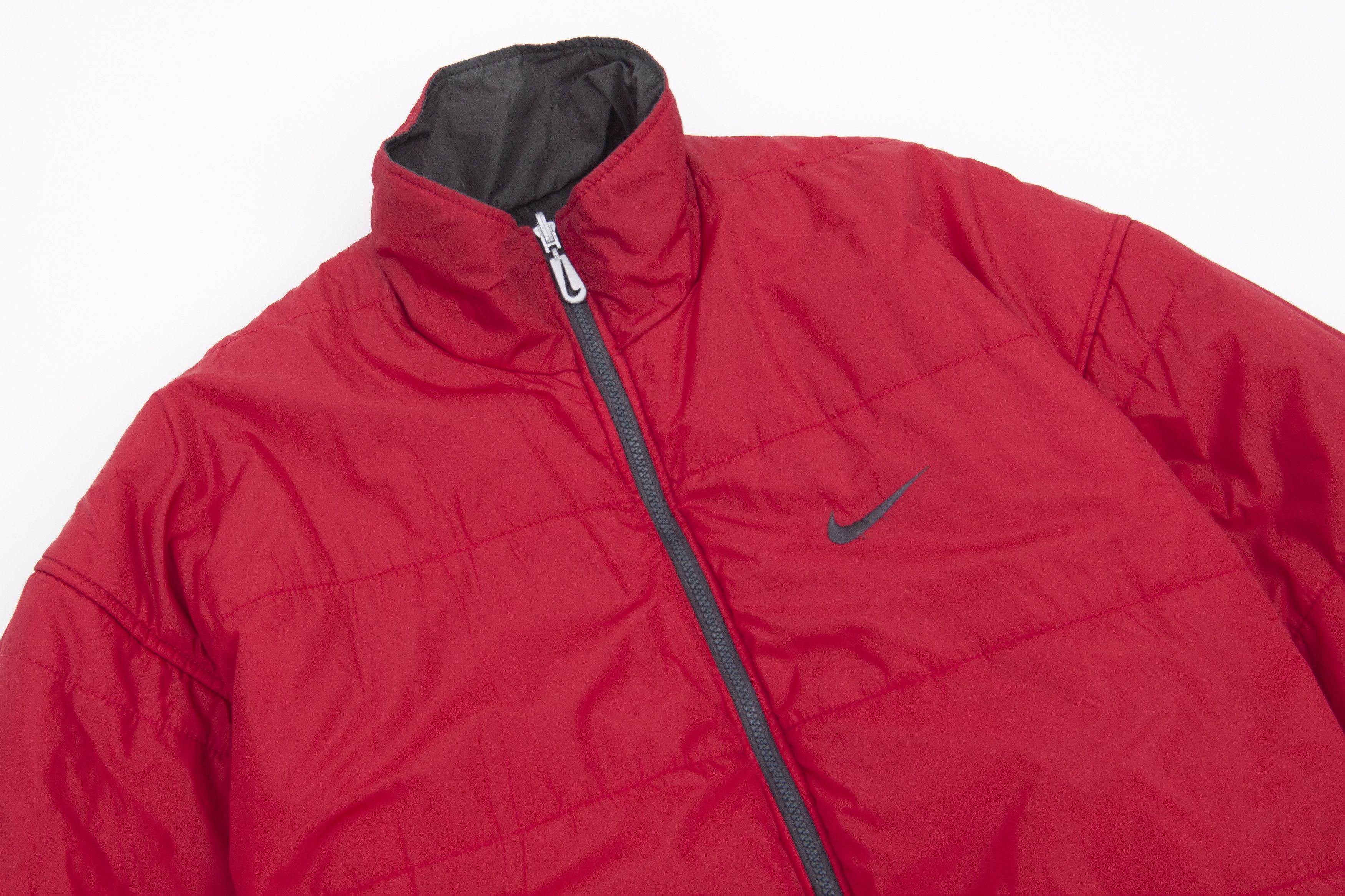 Nike × Vintage Vintage 90s Nike Swoosh Reversible Big Logo Jacket Large Size US XL / EU 56 / 4 - 11 Thumbnail