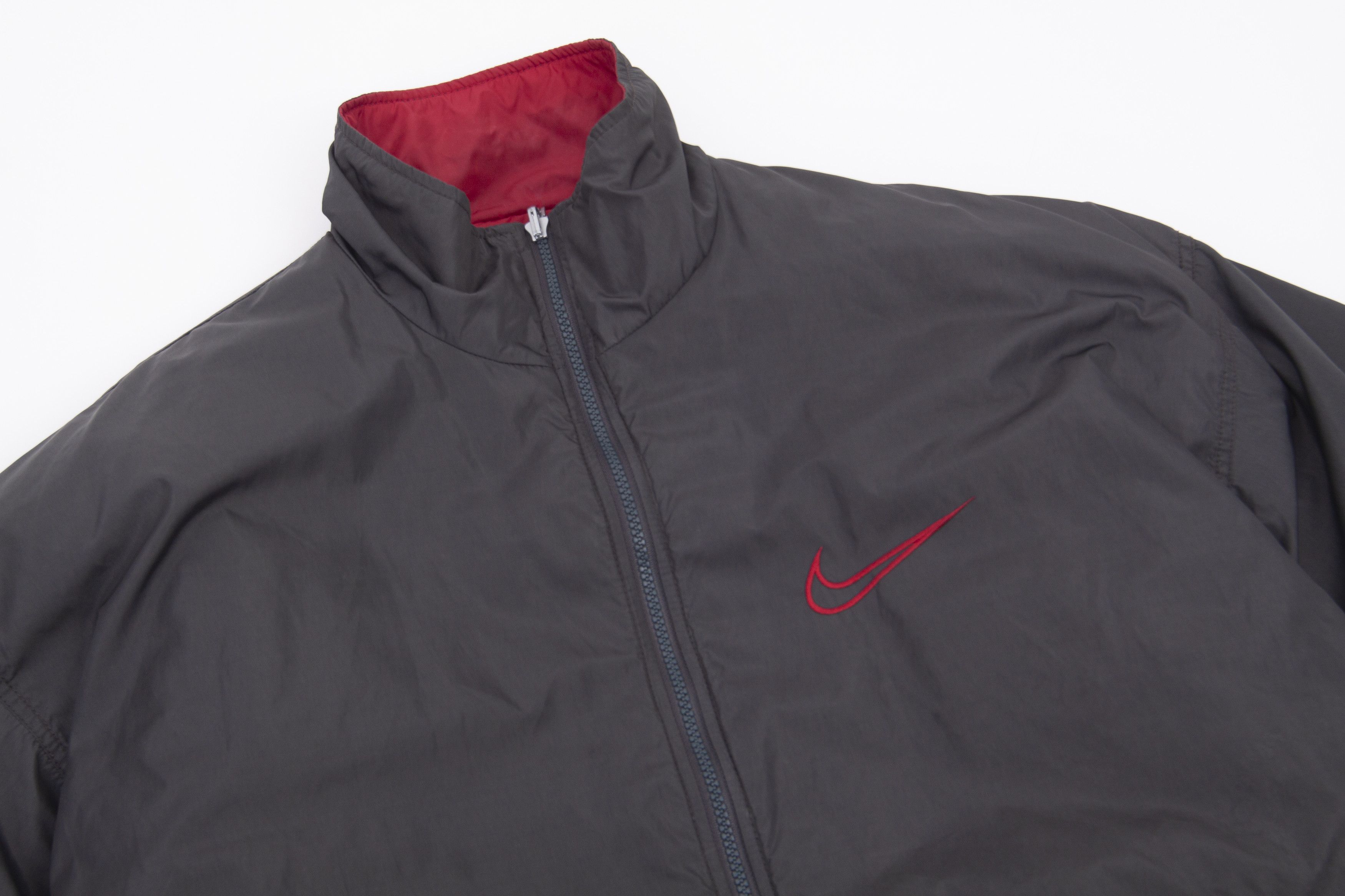 Nike × Vintage Vintage 90s Nike Swoosh Reversible Big Logo Jacket Large Size US XL / EU 56 / 4 - 9 Thumbnail
