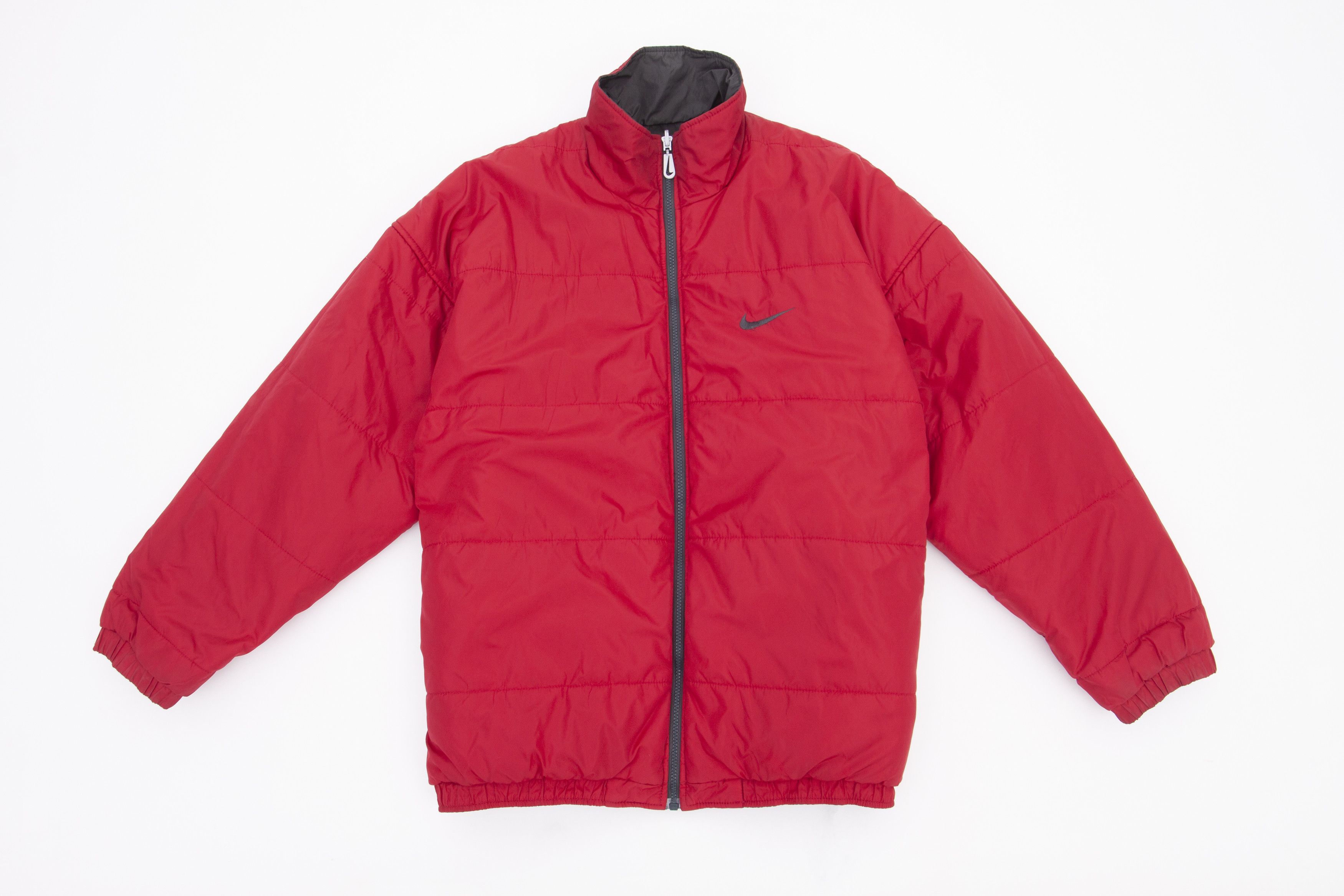Nike × Vintage Vintage 90s Nike Swoosh Reversible Big Logo Jacket Large Size US XL / EU 56 / 4 - 10 Thumbnail