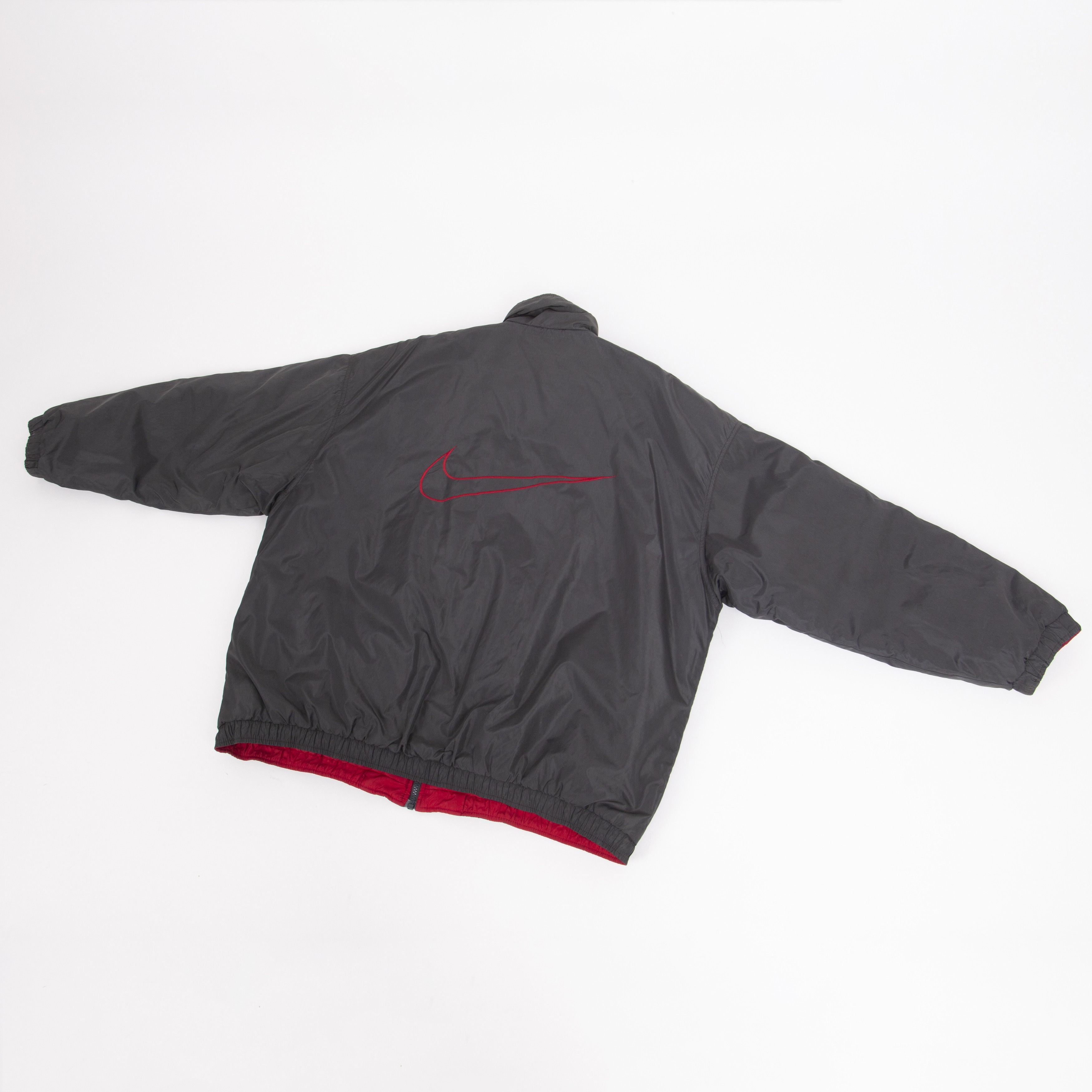 Nike × Vintage Vintage 90s Nike Swoosh Reversible Big Logo Jacket Large Size US XL / EU 56 / 4 - 7 Thumbnail