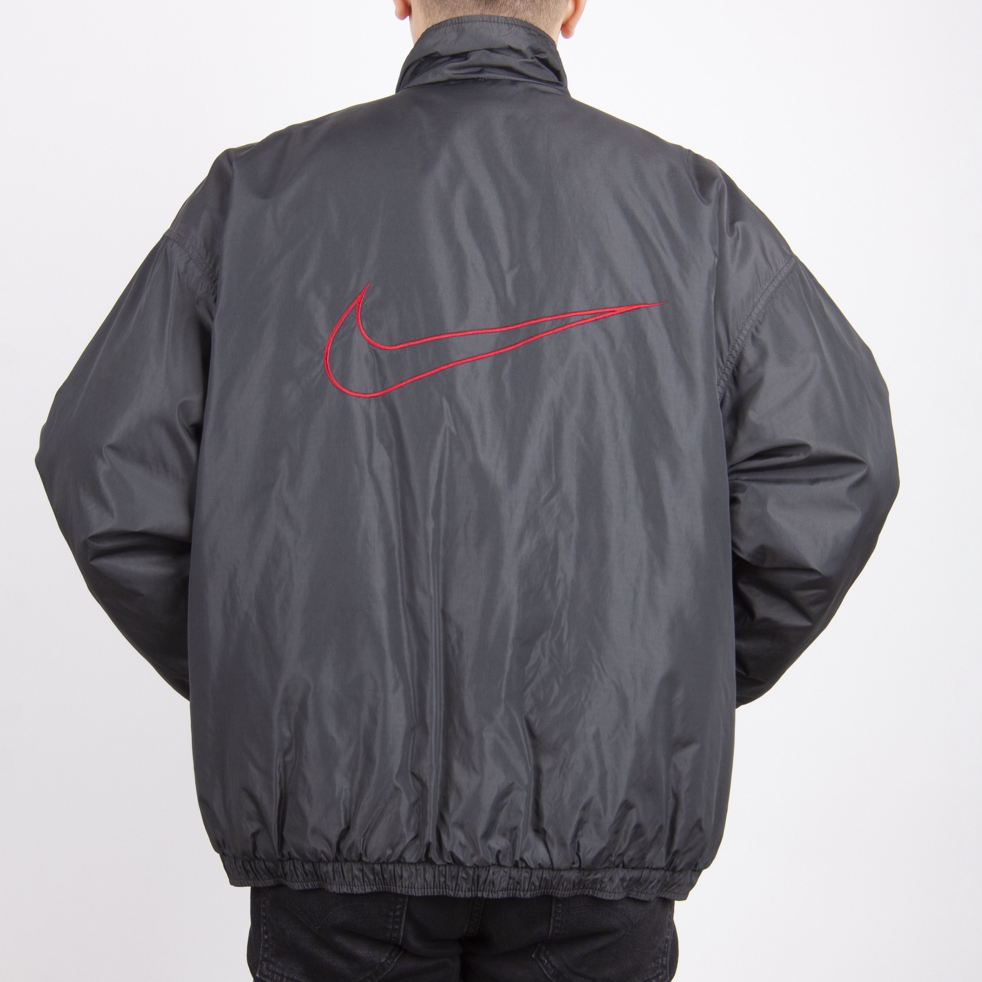 Nike × Vintage Vintage 90s Nike Swoosh Reversible Big Logo Jacket Large Size US XL / EU 56 / 4 - 1 Thumbnail